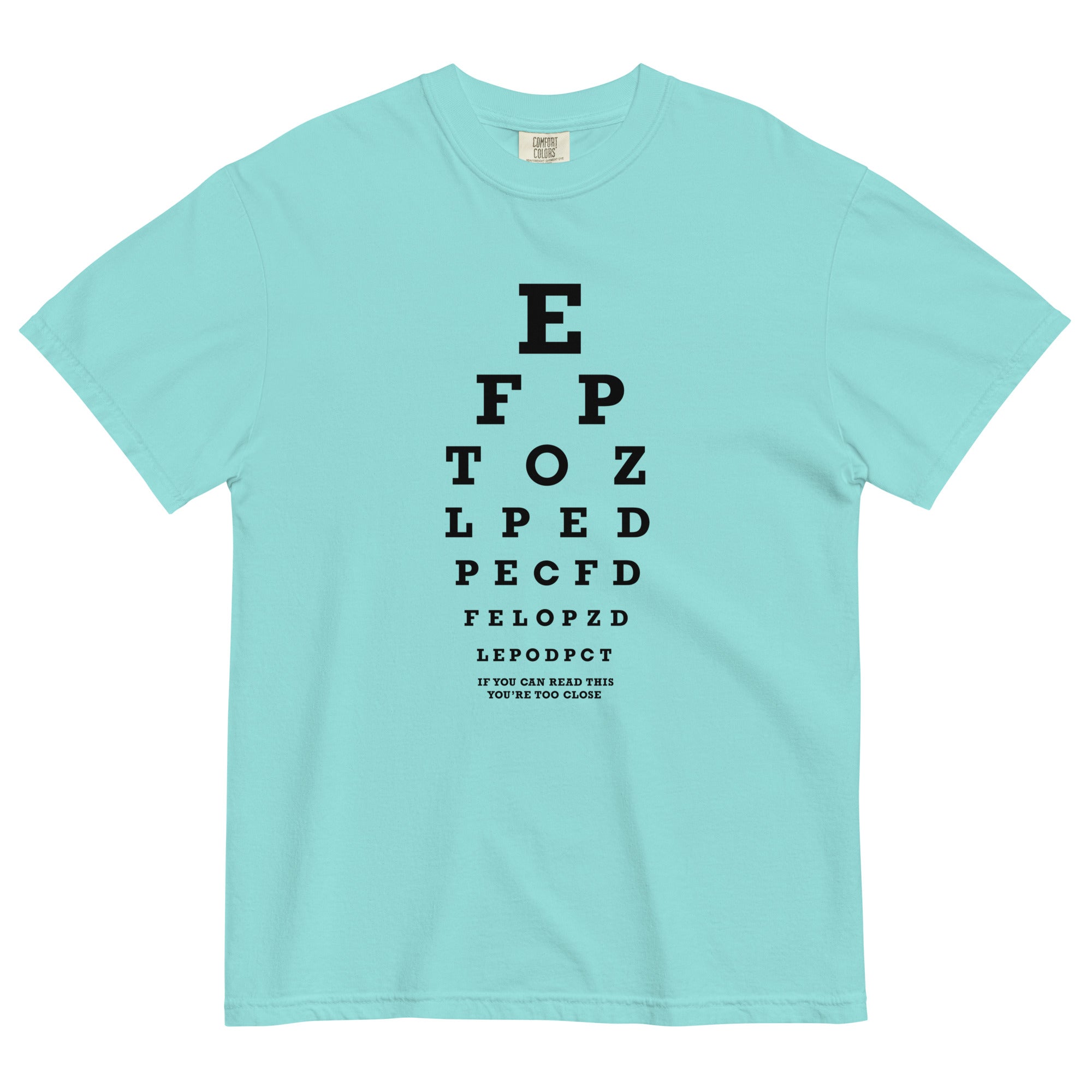 Too Close Eye Chart Men's Relaxed Fit Tee