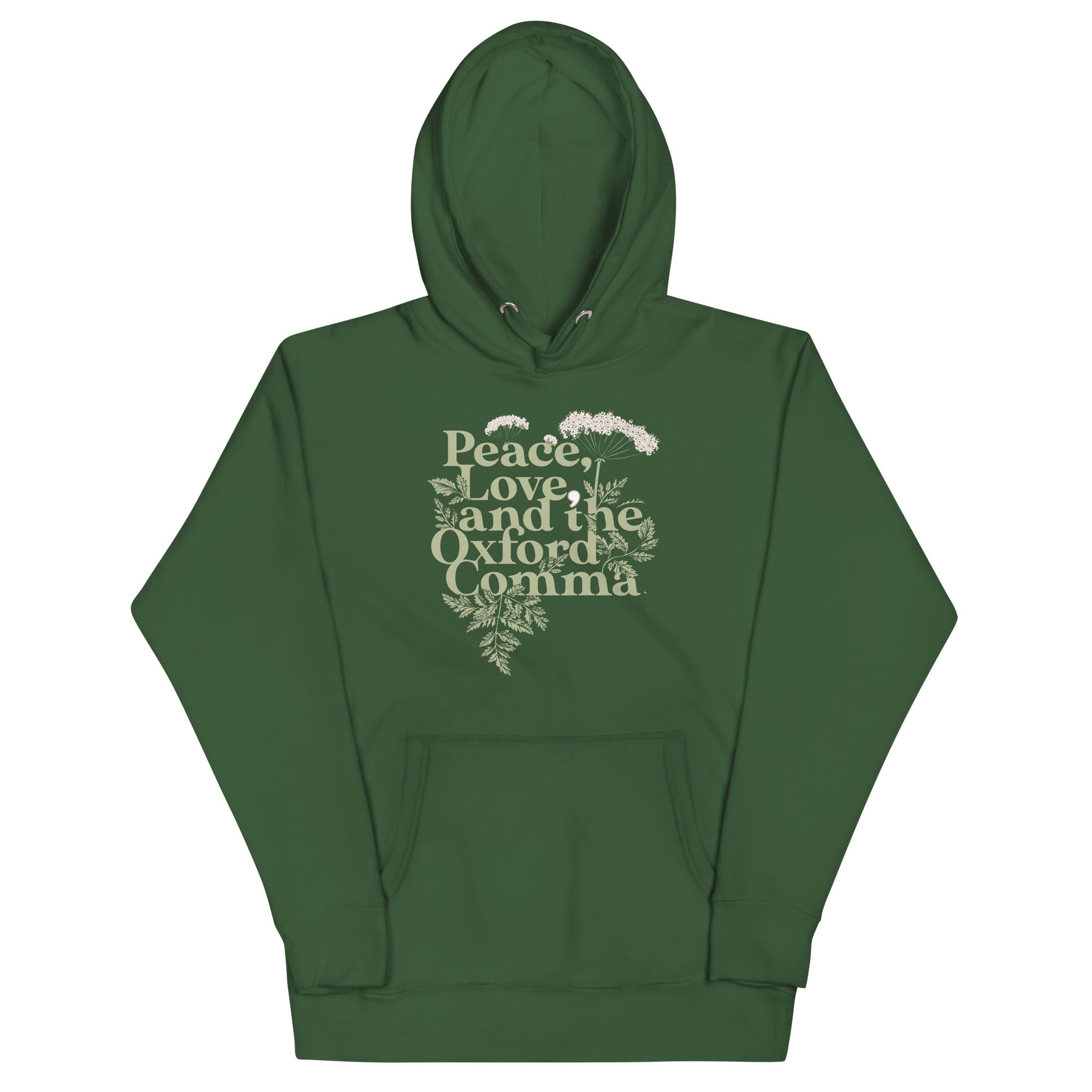Peace, Love, And The Oxford Comma Unisex Hoodie