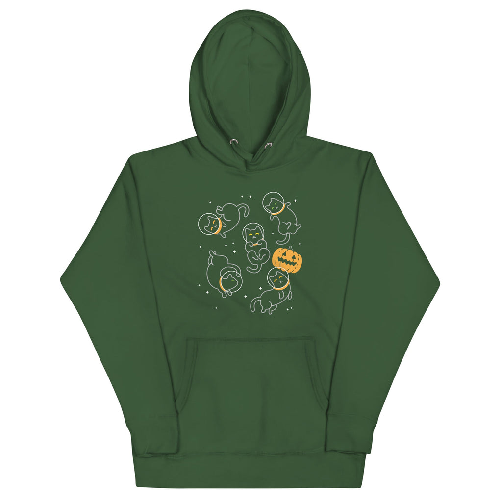 Cat Halloween In Space Unisex Hoodie