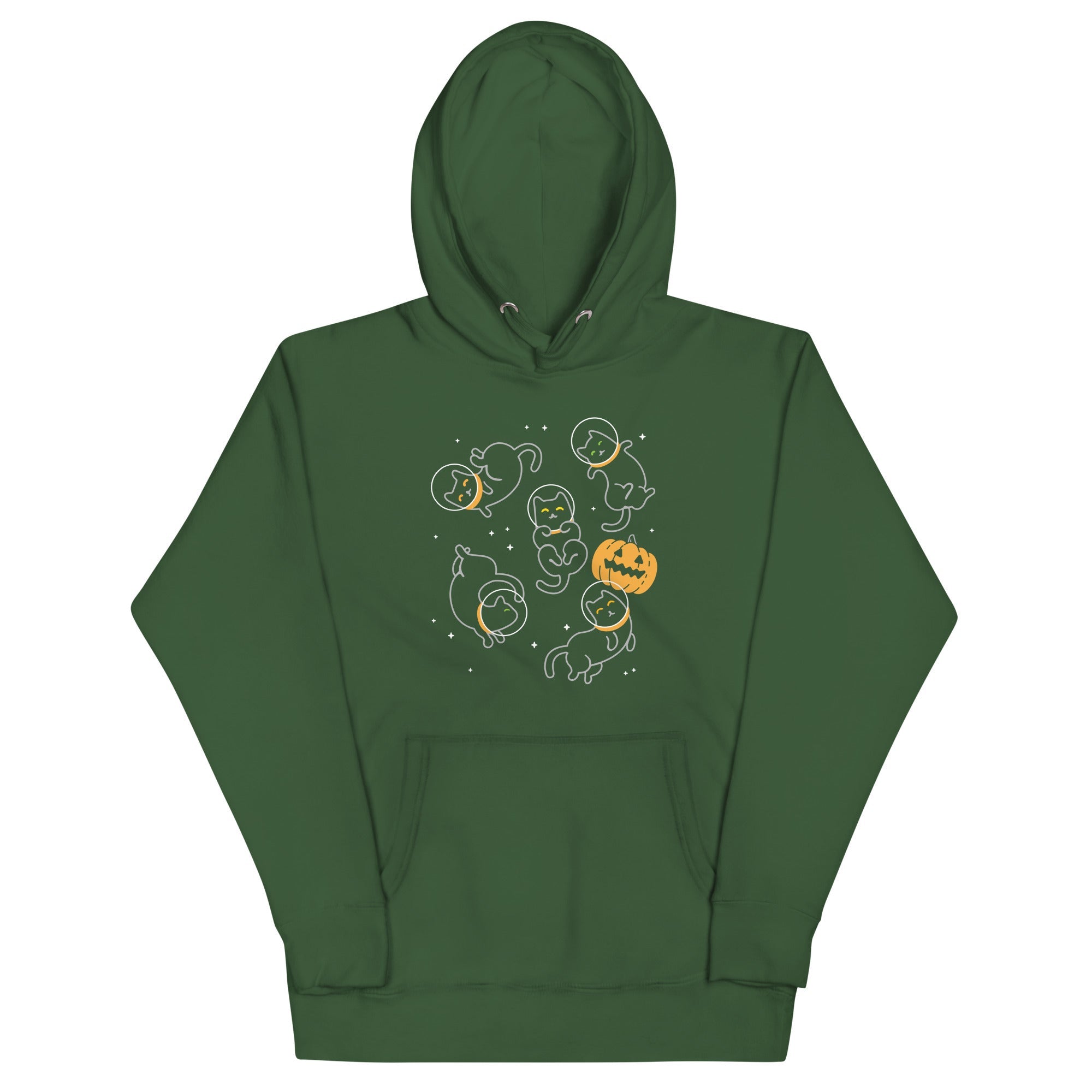 Cat Halloween In Space Unisex Hoodie