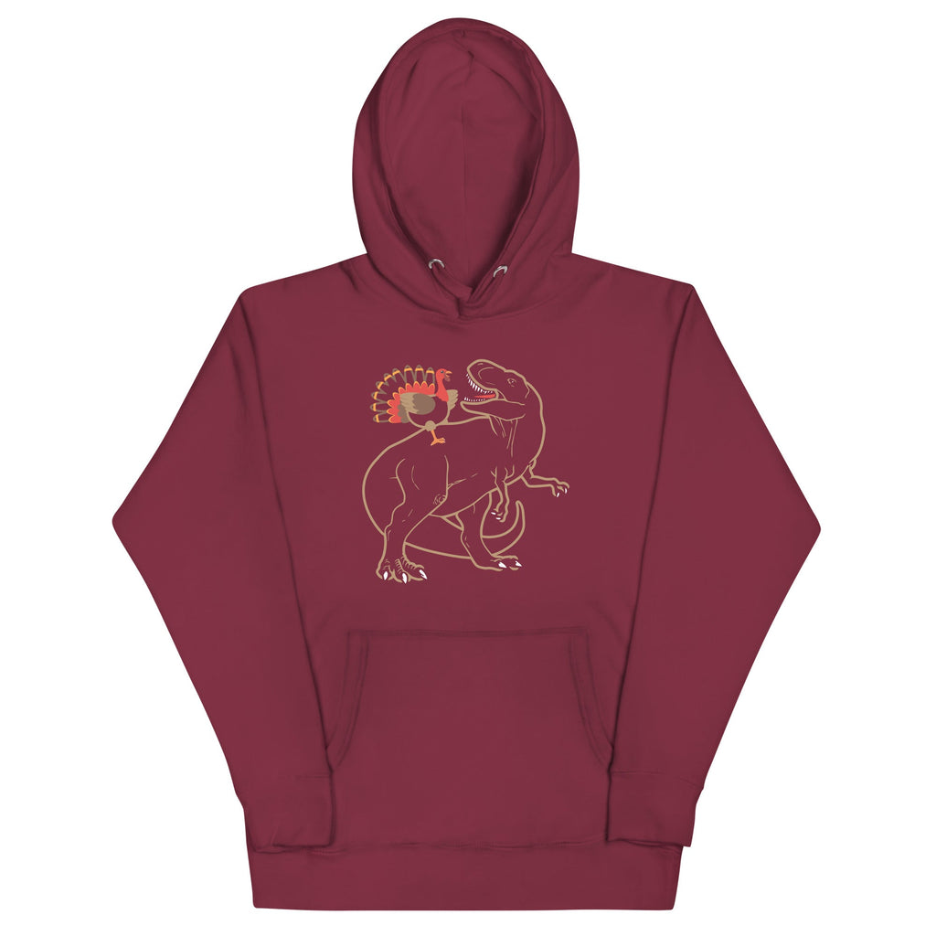 Turkey Riding T-Rex Unisex Hoodie