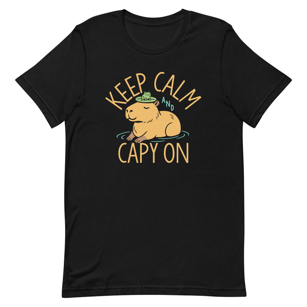 Keep Calm And Capy On Men's Signature Tee