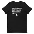 Introverted But Willing To Discuss Cats Men's Signature Tee