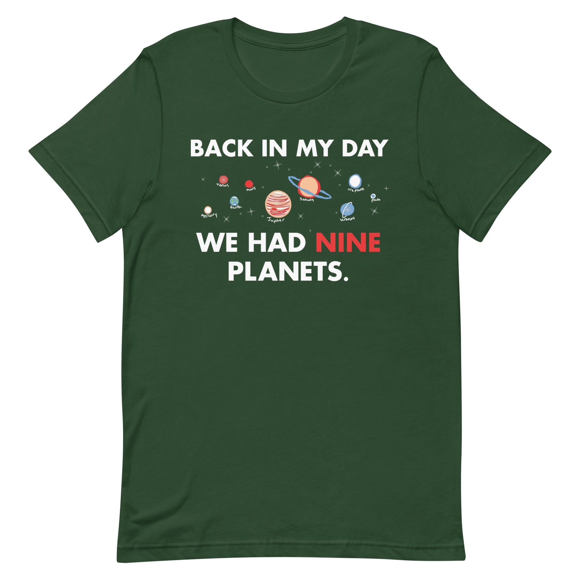 Back In My Day We Had Nine Planets Men's Signature Tee