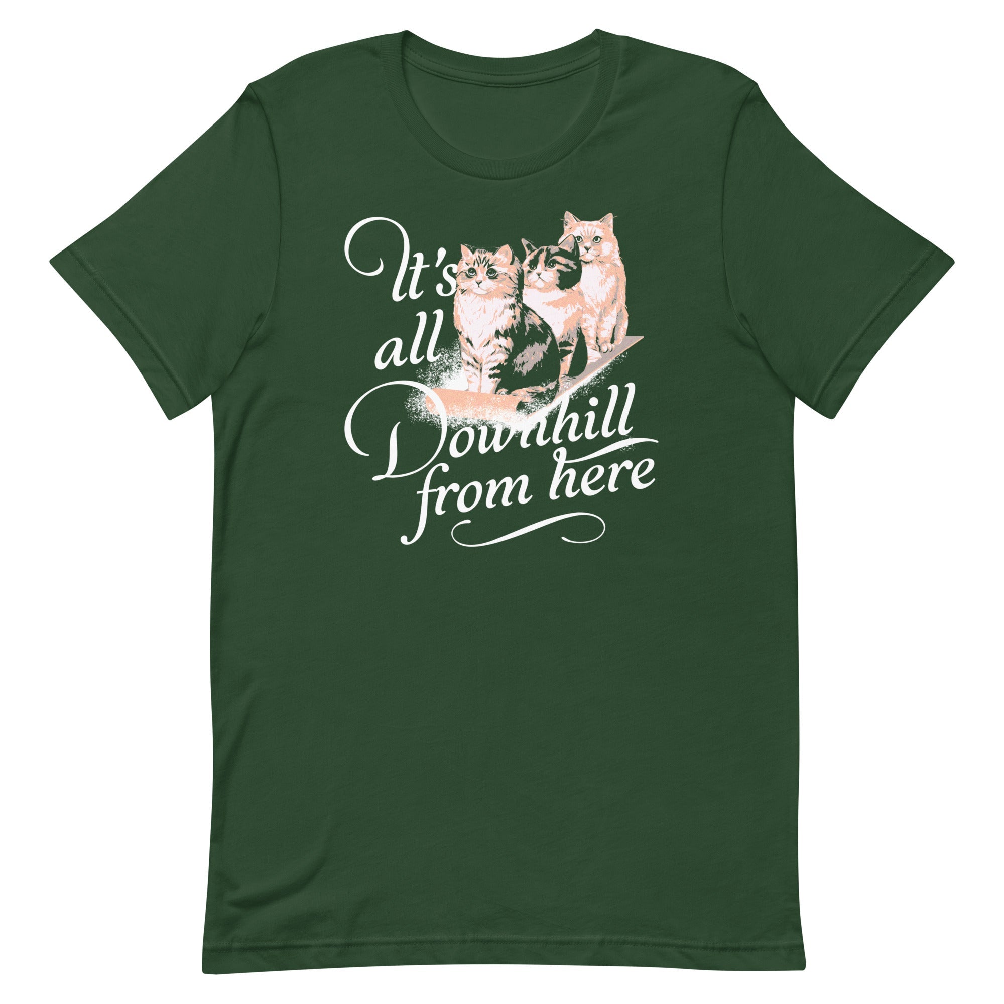 It's All Downhill From Here Men's Signature Tee