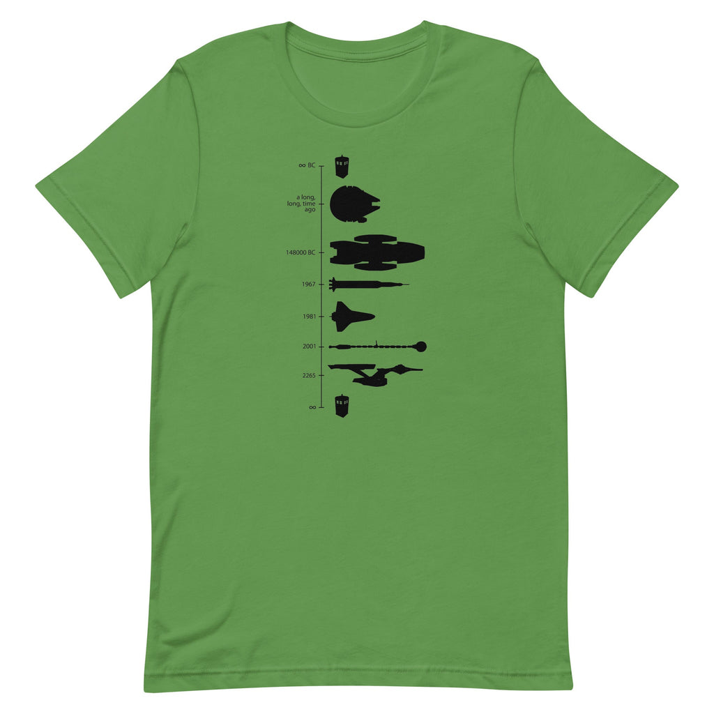 Space Ship Timeline Men's Signature Tee