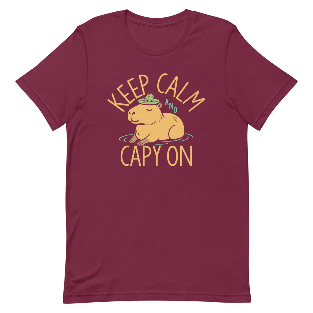 Keep Calm And Capy On Men's Signature Tee