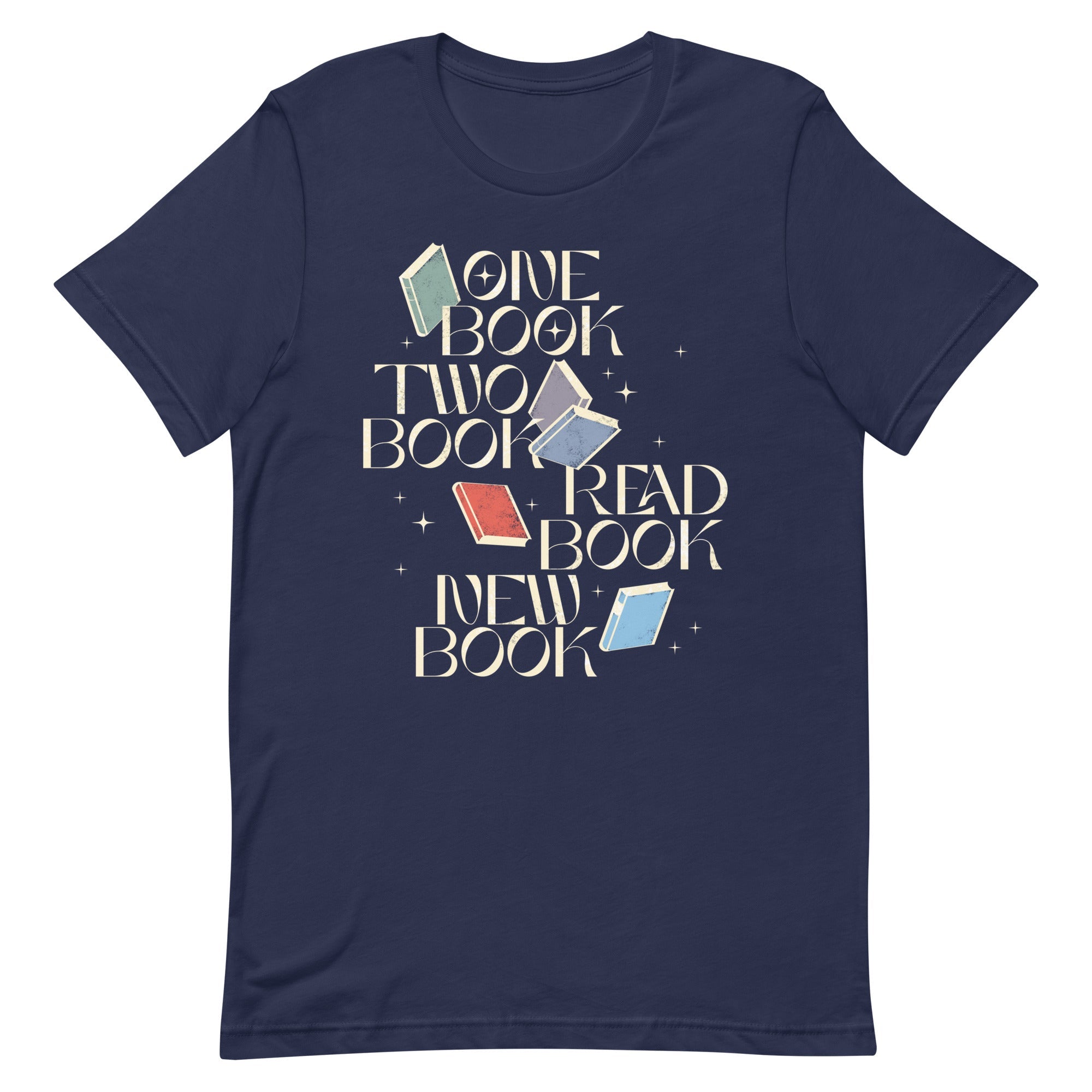 One Book Two Book Read Book New Book Men's Signature Tee