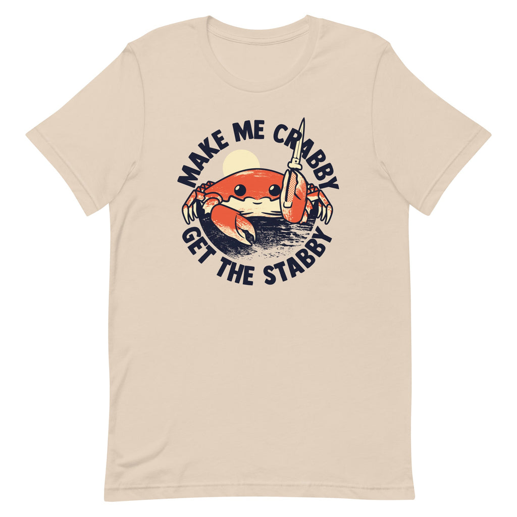 Make Me Crabby Get The Stabby Men's Signature Tee