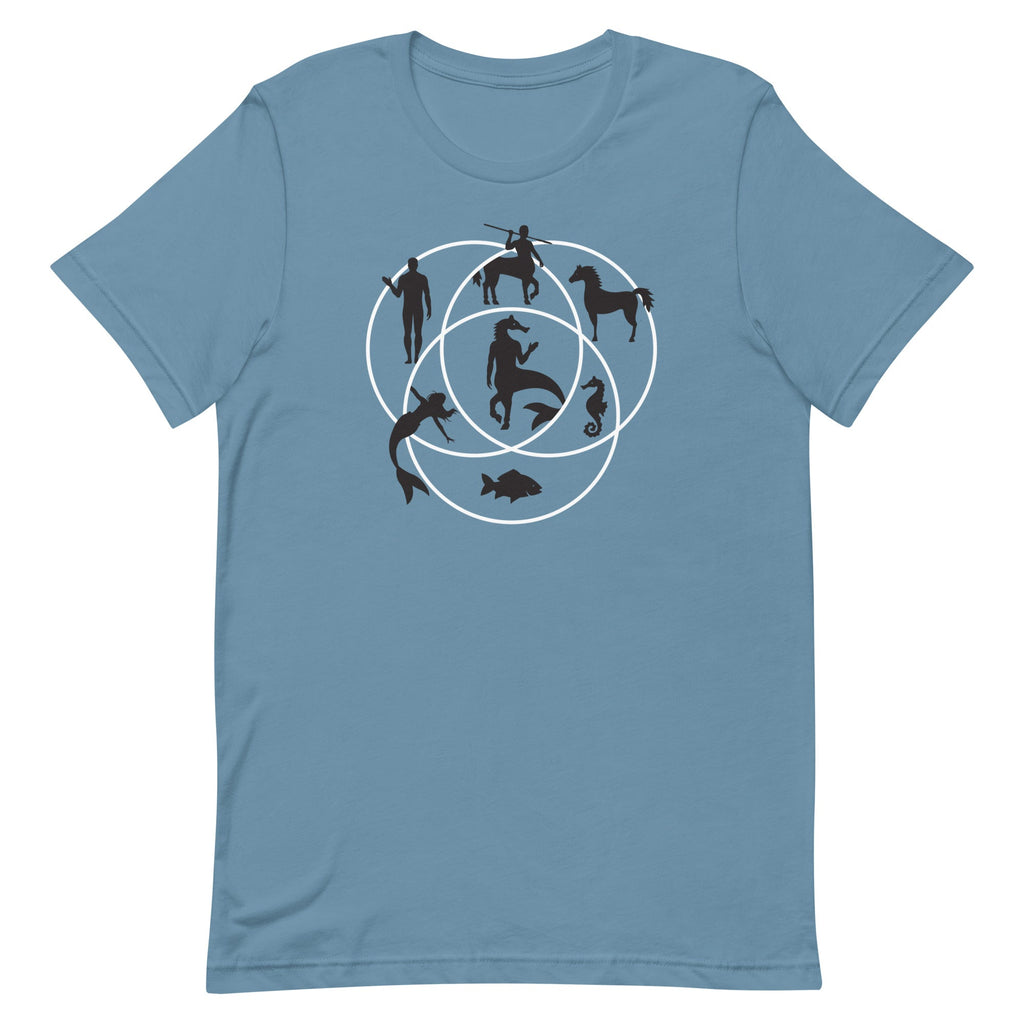 Human Horse Fish Venn Diagram Men's Signature Tee
