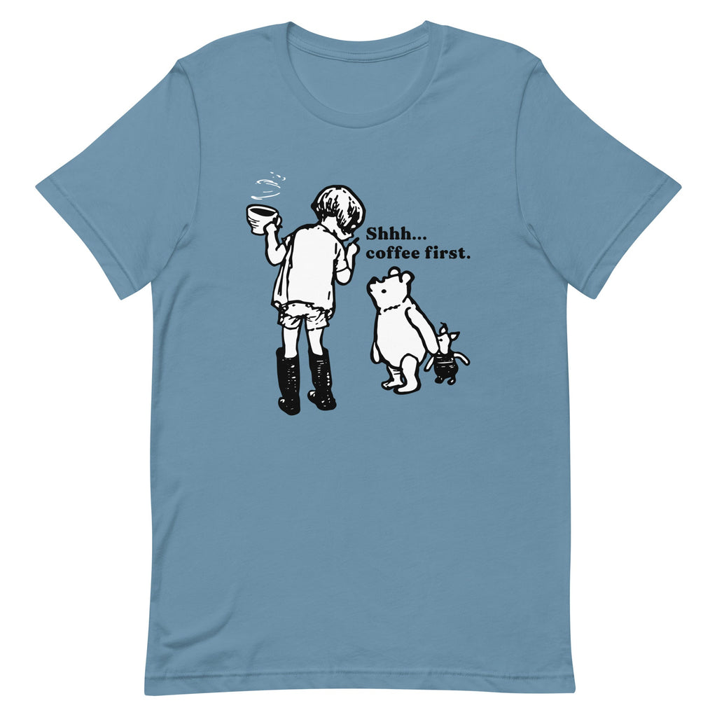 Shhh Coffee First Men's Signature Tee