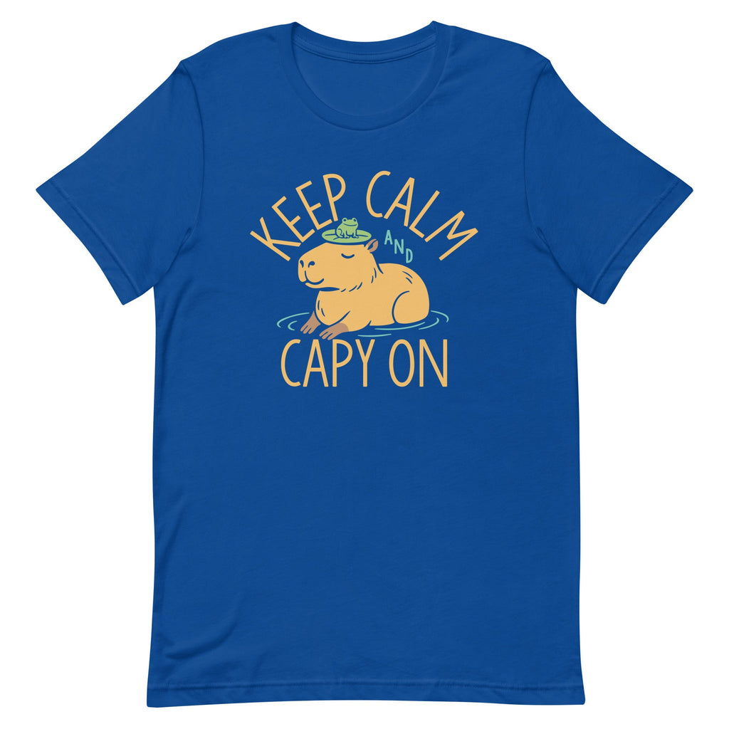 Keep Calm And Capy On Men's Signature Tee