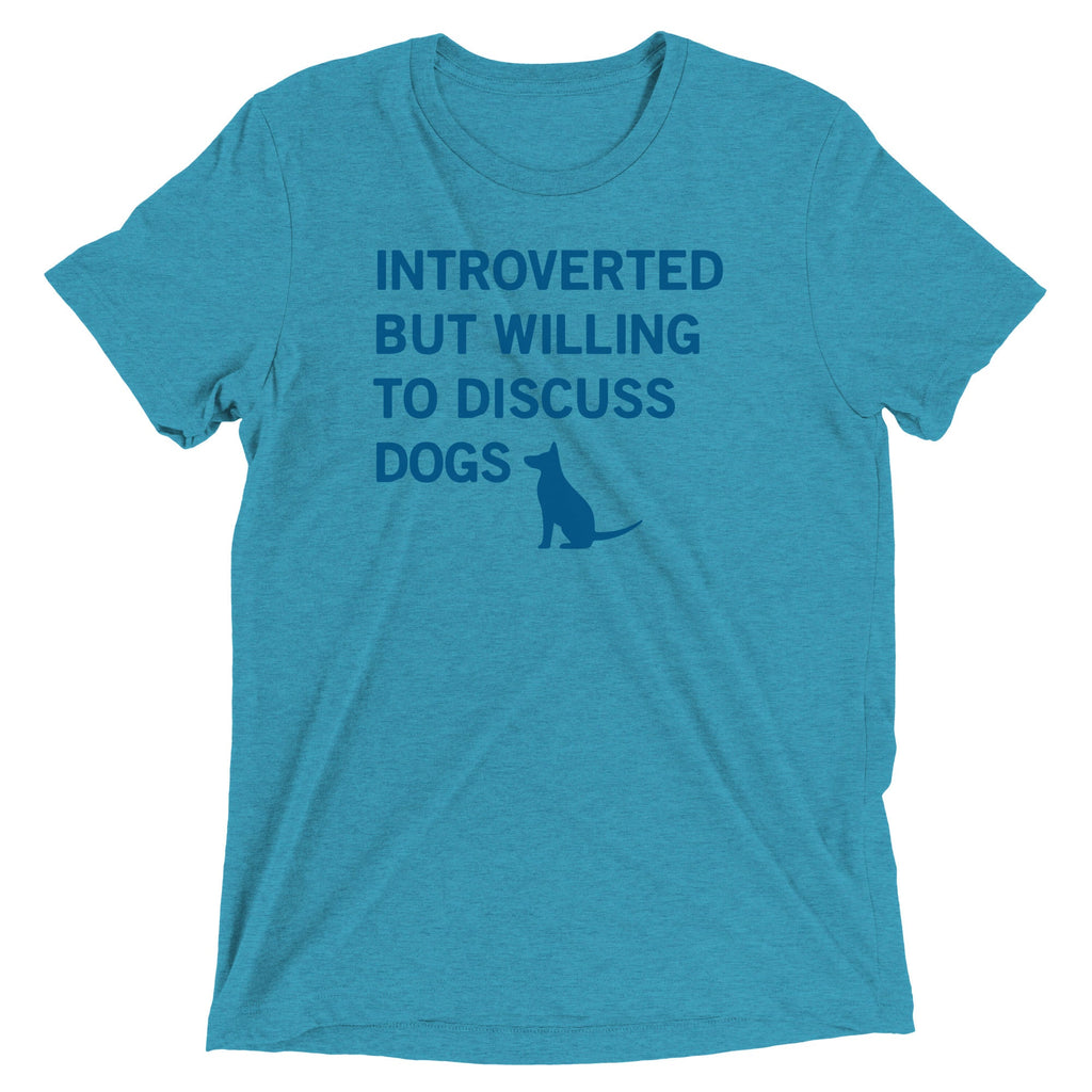 Introverted But Willing To Discuss Dogs Men's Tri-Blend Tee