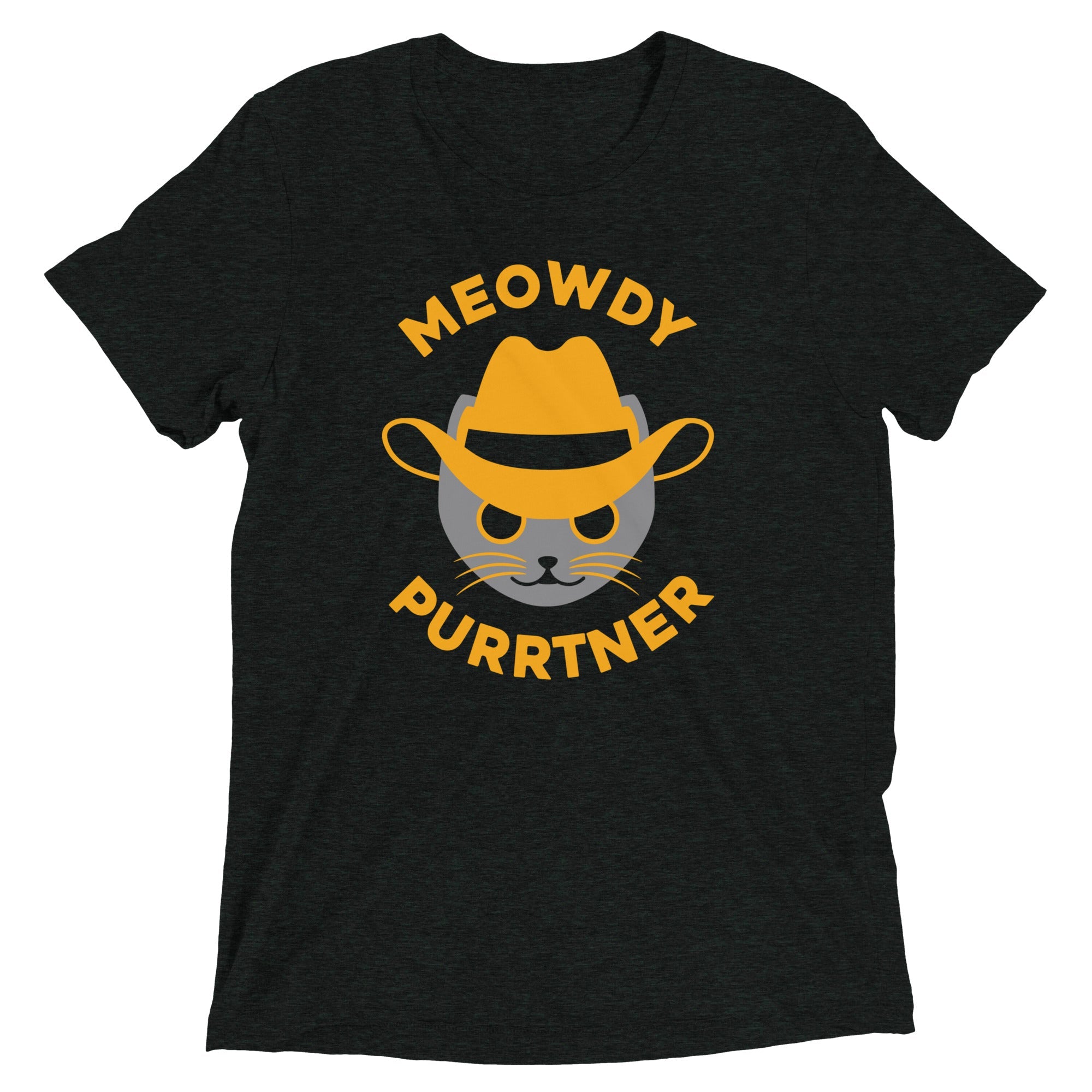 Meowdy Purrtner Men's Tri-Blend Tee