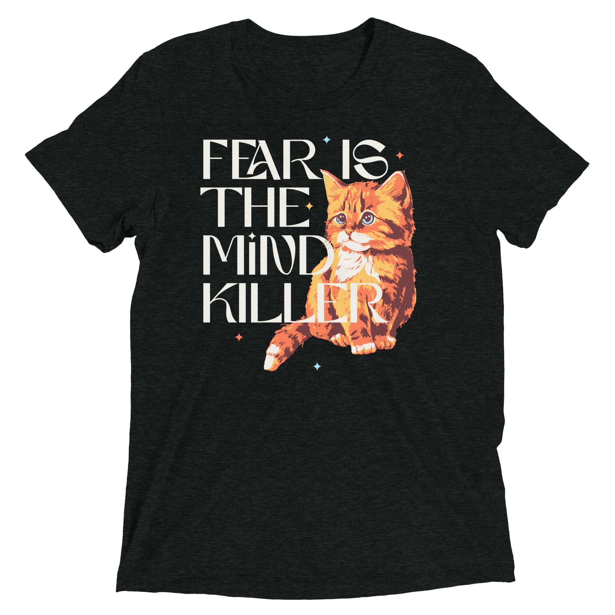 Fear Is The Mind Killer Cat Men's Tri-Blend Tee
