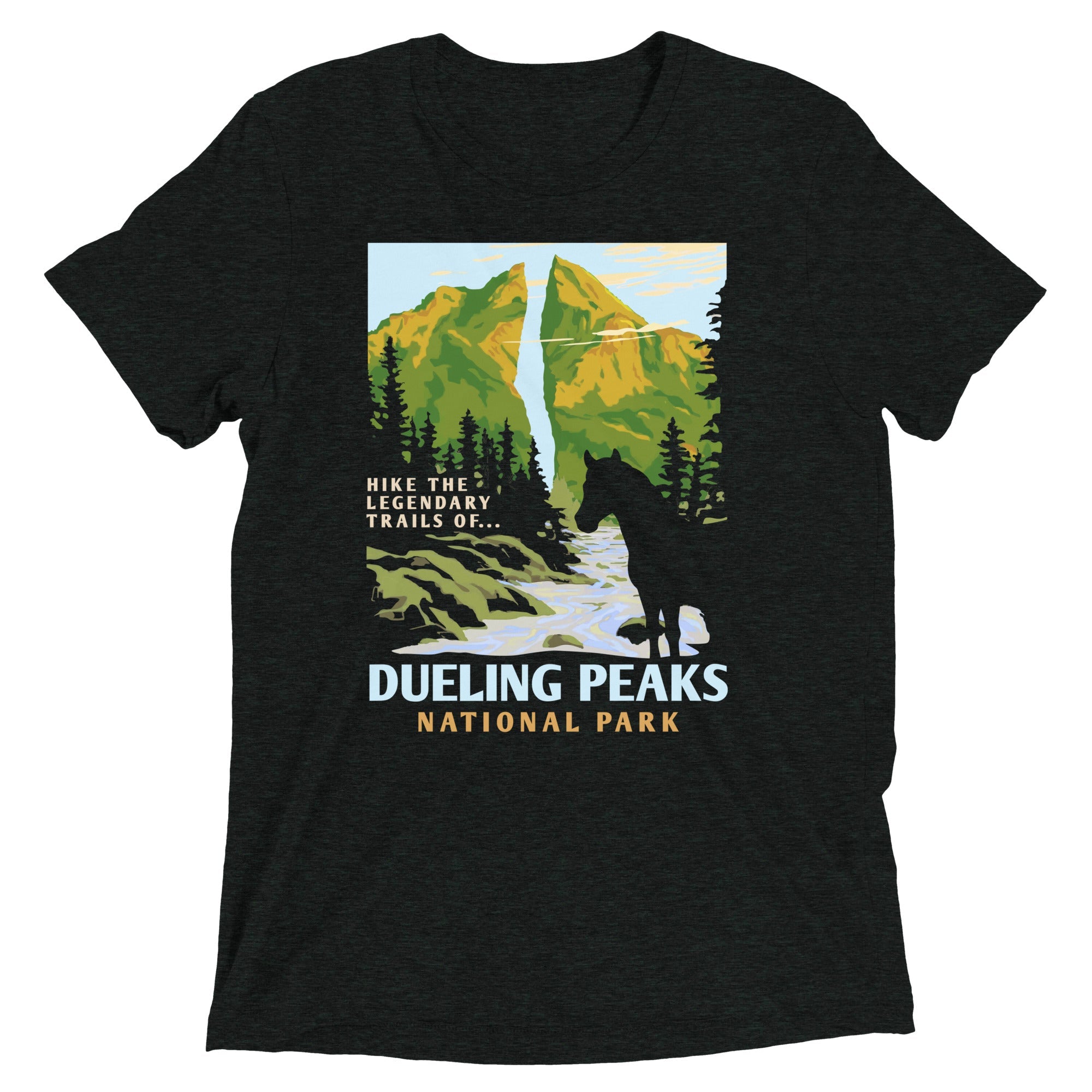 Dueling Peaks National Park Men's Tri-Blend Tee