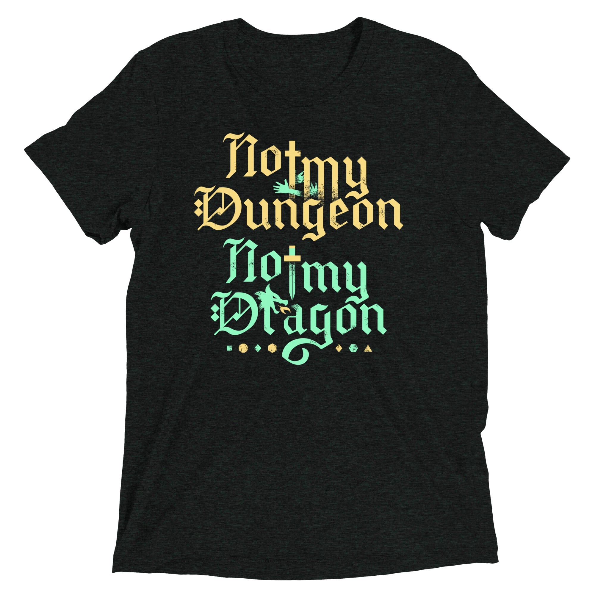 Not My Dungeon Not My Dragon Men's Tri-Blend Tee
