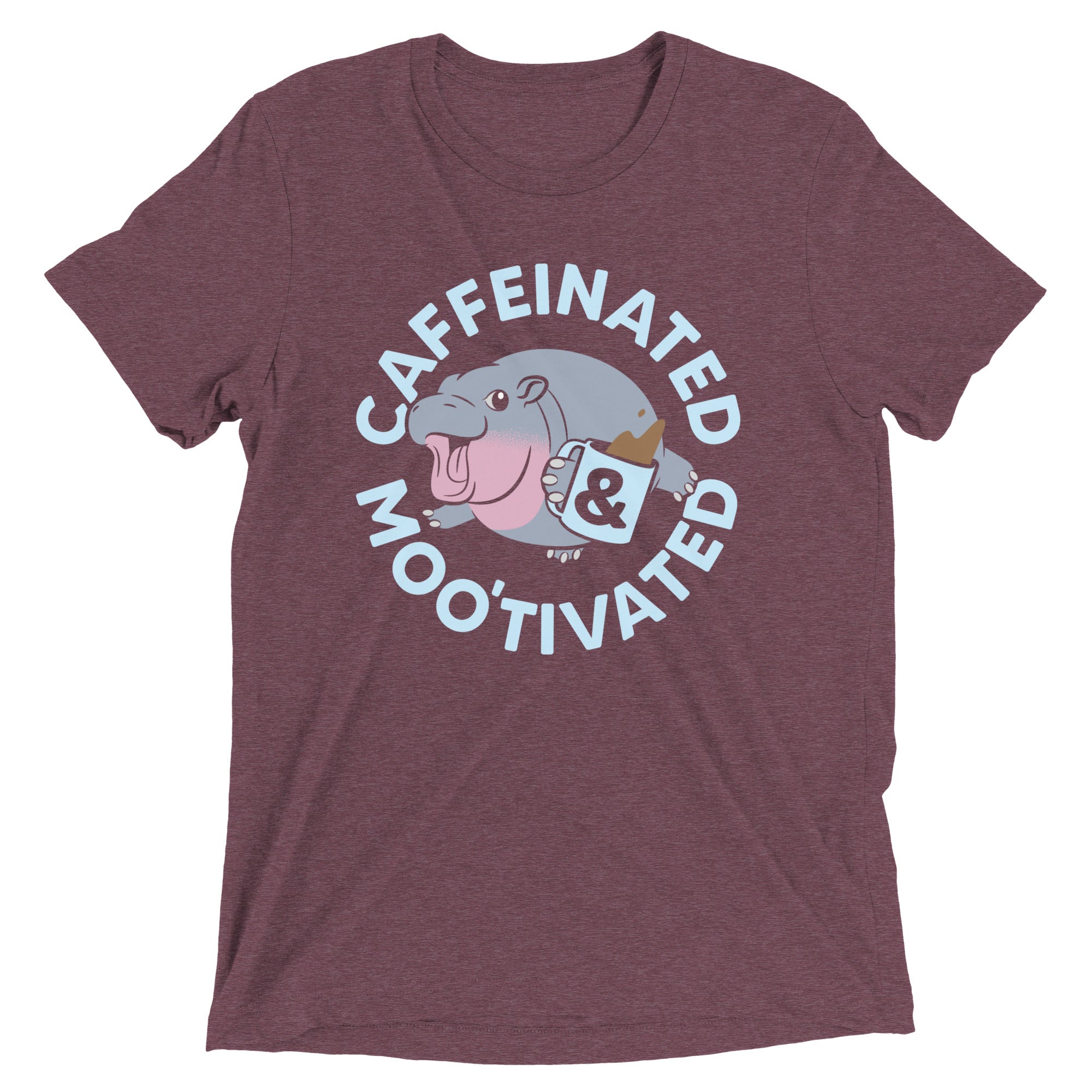 Caffeinated & Moo'tivated Men's Tri-Blend Tee