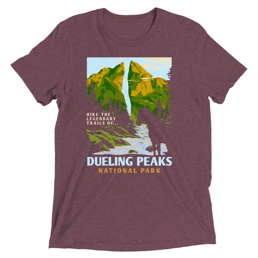 Dueling Peaks National Park Men's Tri-Blend Tee