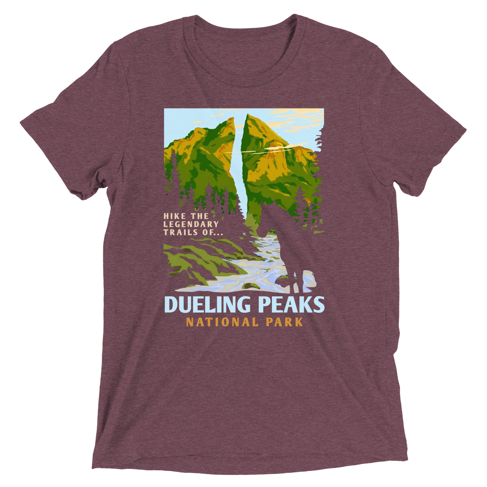 Dueling Peaks National Park Men's Tri-Blend Tee