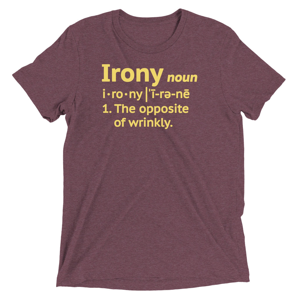 Irony Definition Men's Tri-Blend Tee