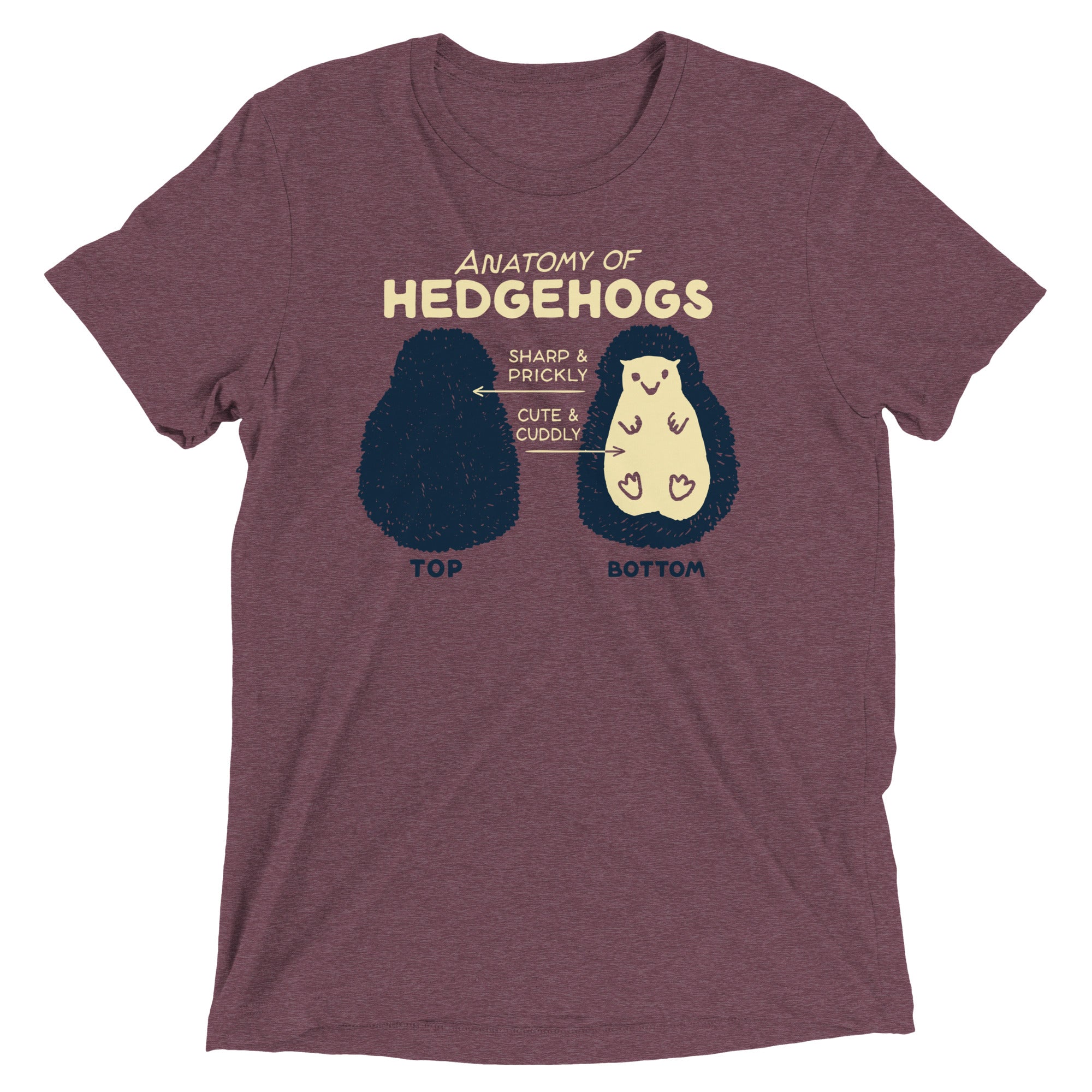 Anatomy Of Hedgehogs Men's Tri-Blend Tee