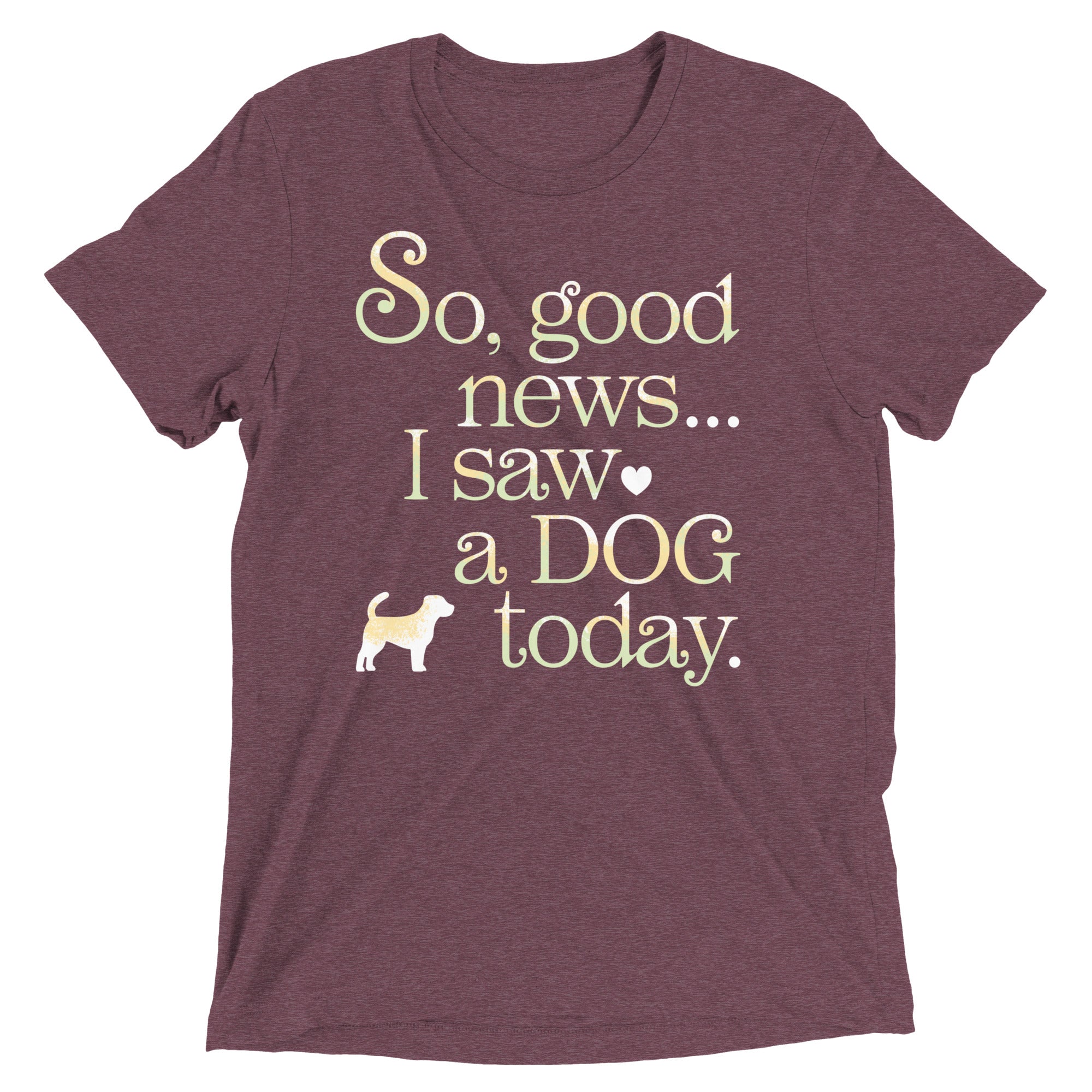 So Good News I Saw A Dog Today Men's Tri-Blend Tee