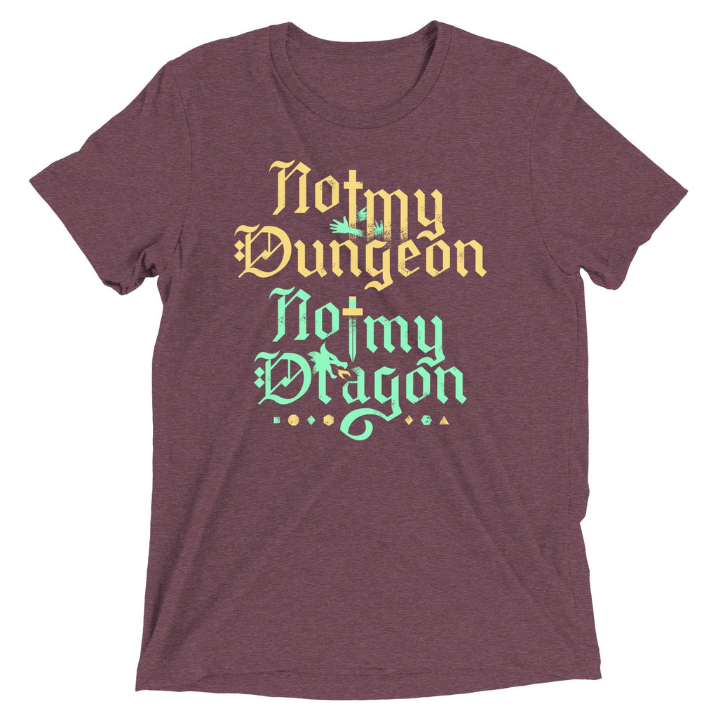 Not My Dungeon Not My Dragon Men's Tri-Blend Tee