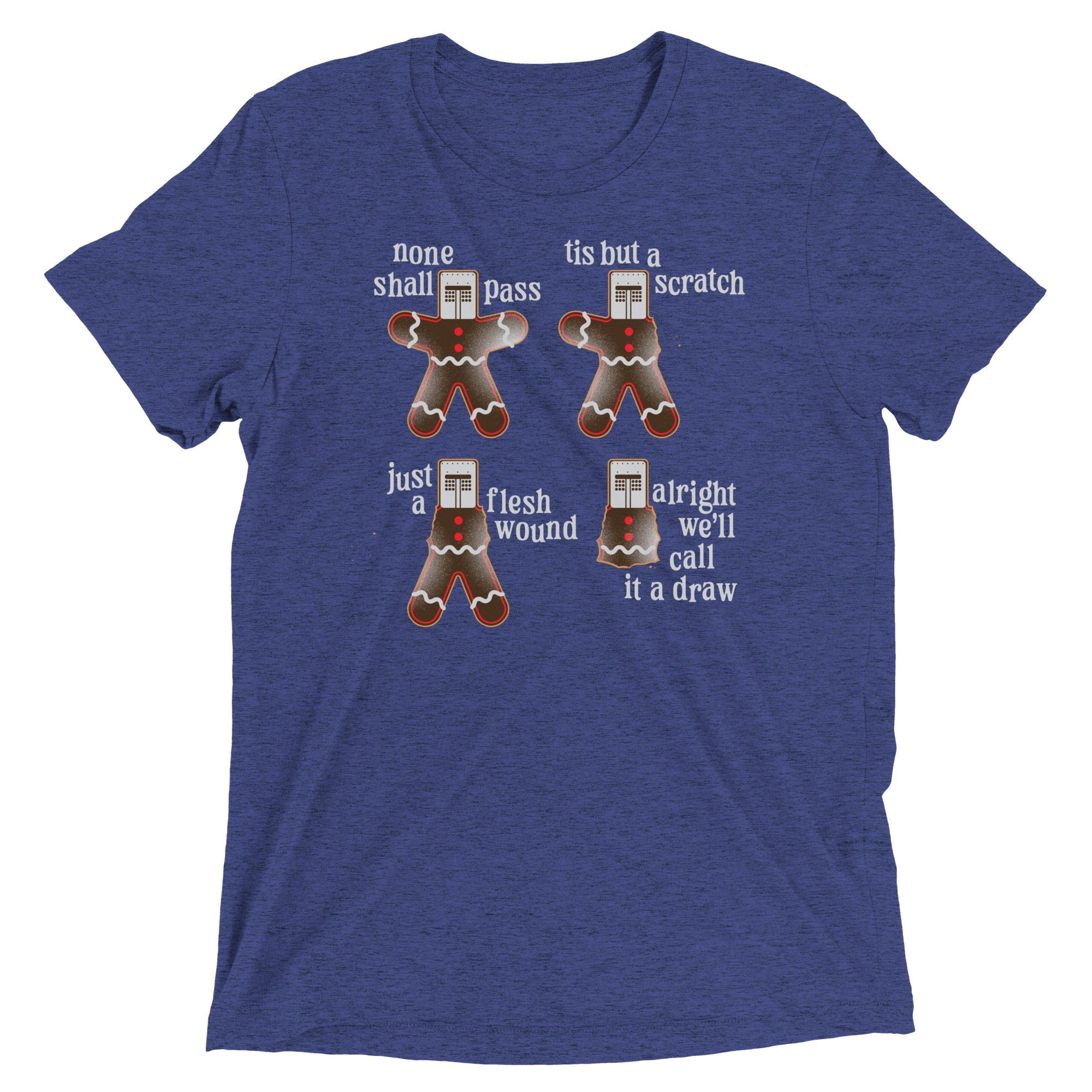 Alright We'll Call It A Draw Gingerbread Men's Tri-Blend Tee