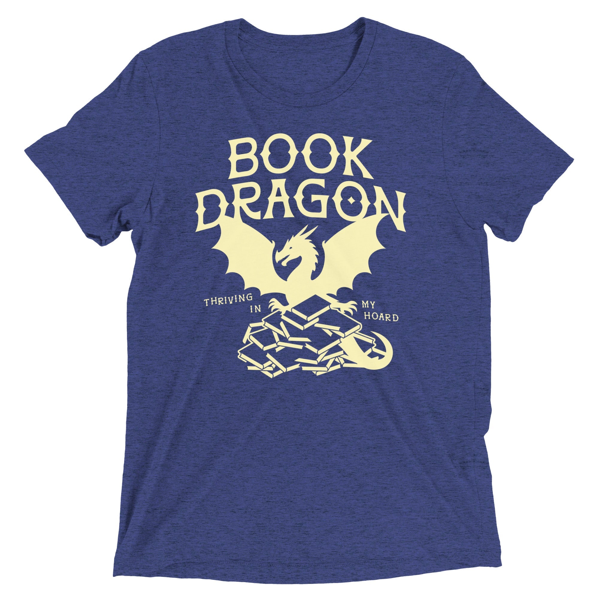 Book Dragon Thriving In My Hoard Men's Tri-Blend Tee