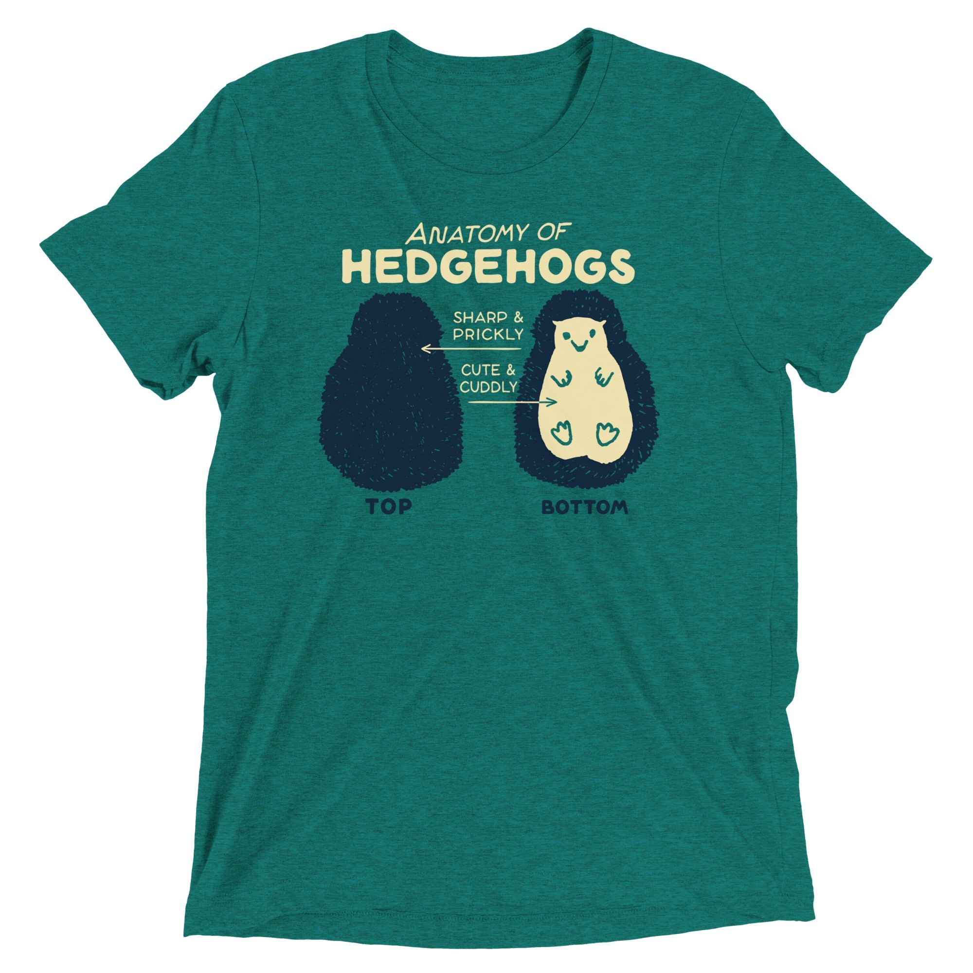 Anatomy Of Hedgehogs Men's Tri-Blend Tee