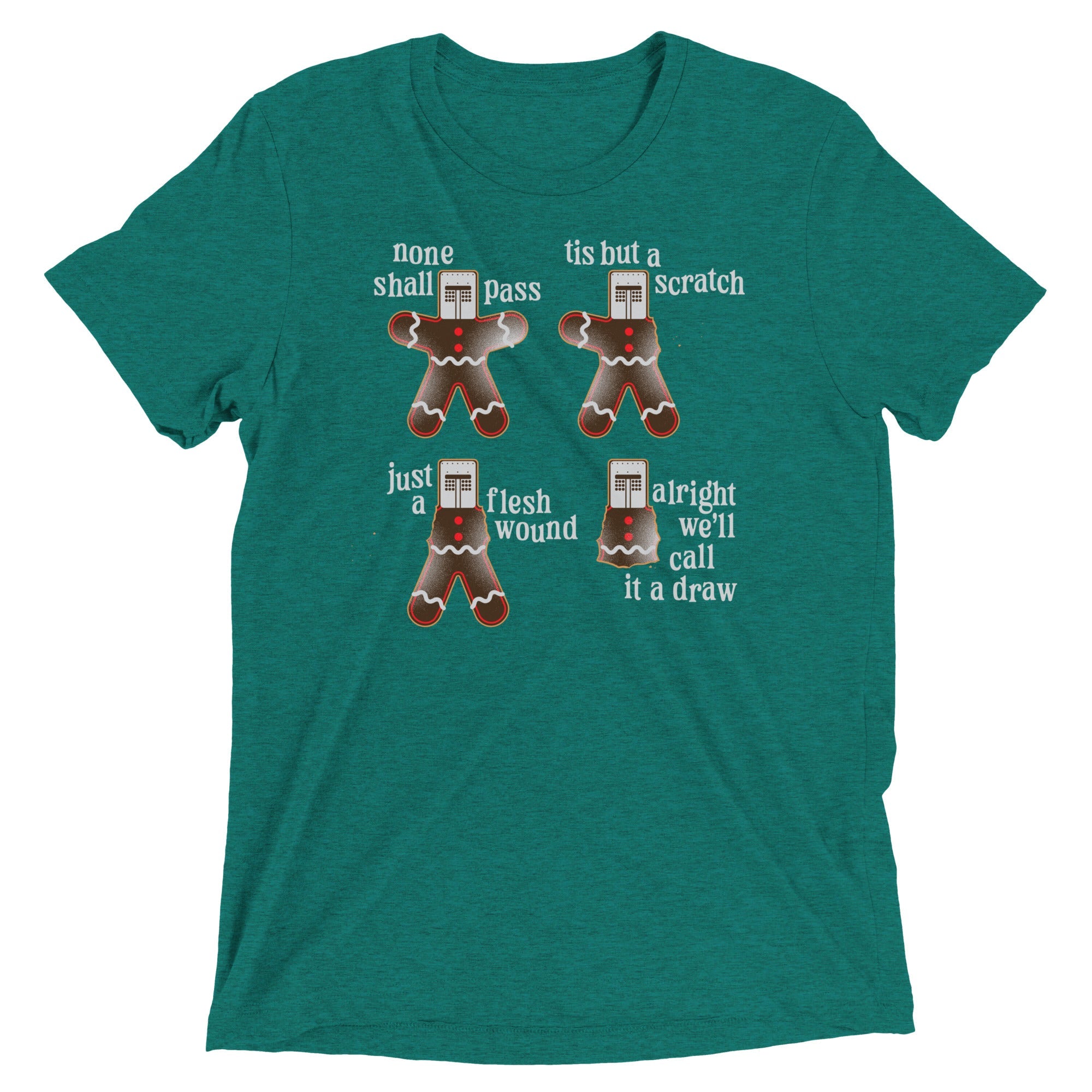 Alright We'll Call It A Draw Gingerbread Men's Tri-Blend Tee