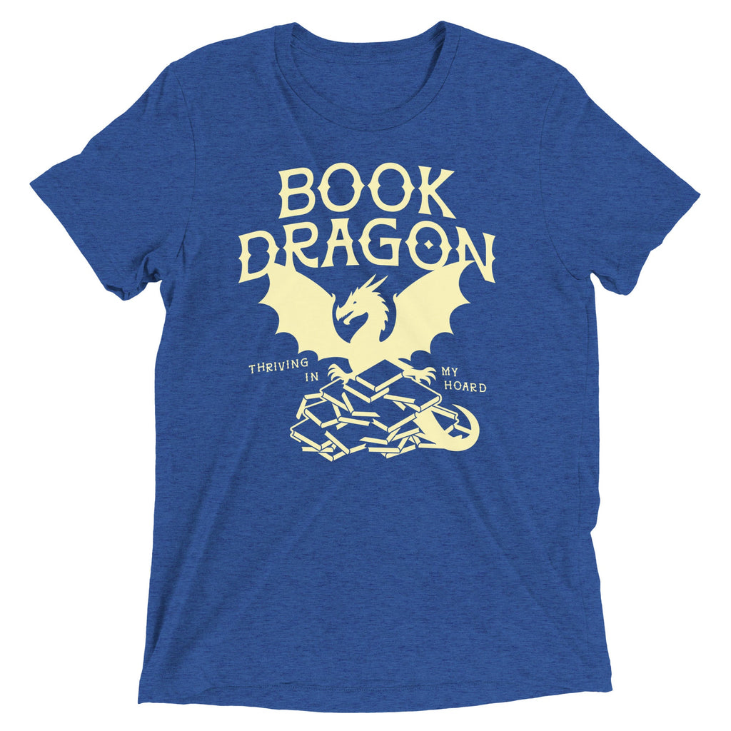 Book Dragon Thriving In My Hoard Men's Tri-Blend Tee