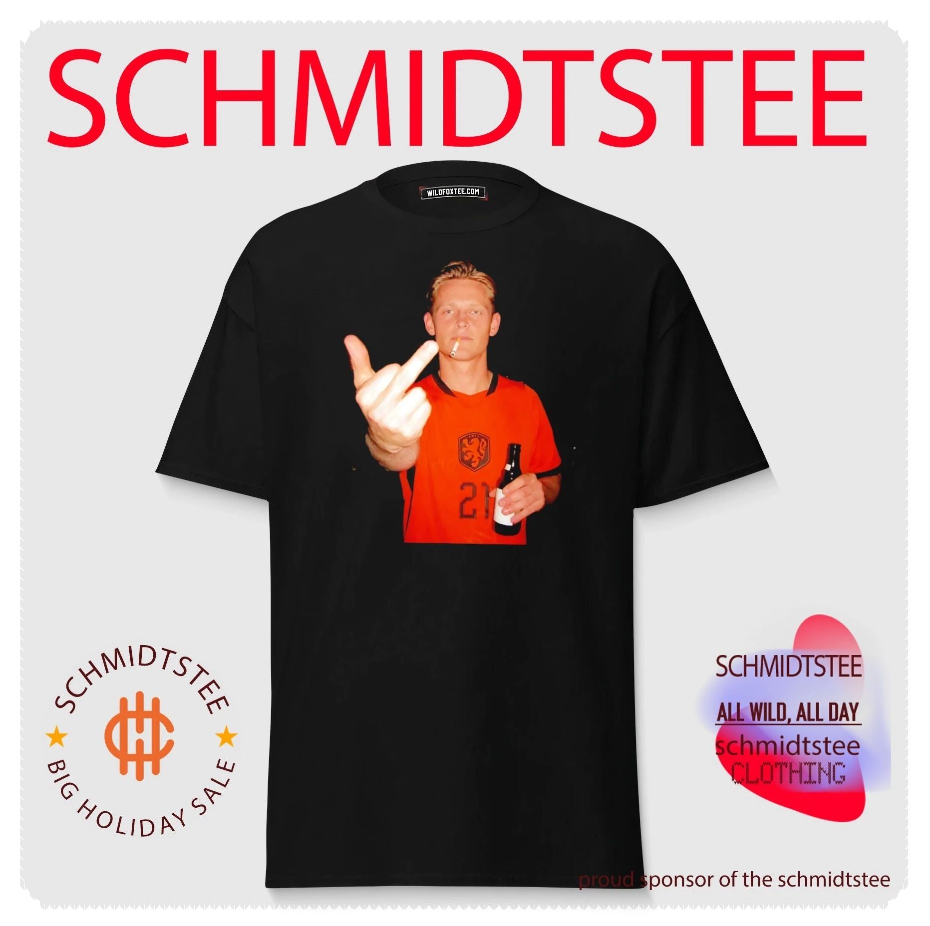 Frenkie de Jong Netherlands National Football Team middle finger shirt