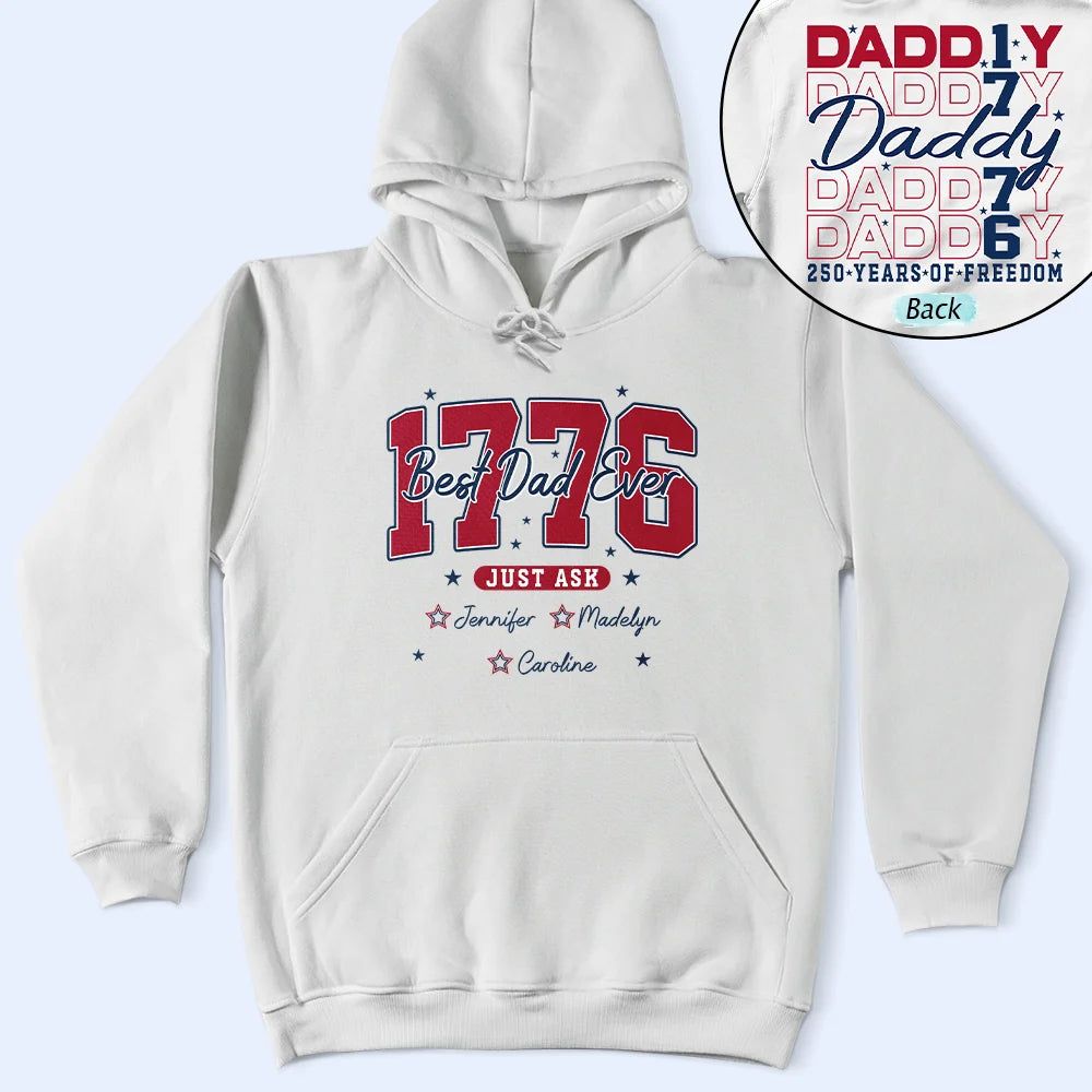 Stars & Stripes Best Dad Ever - Personalized T Shirt