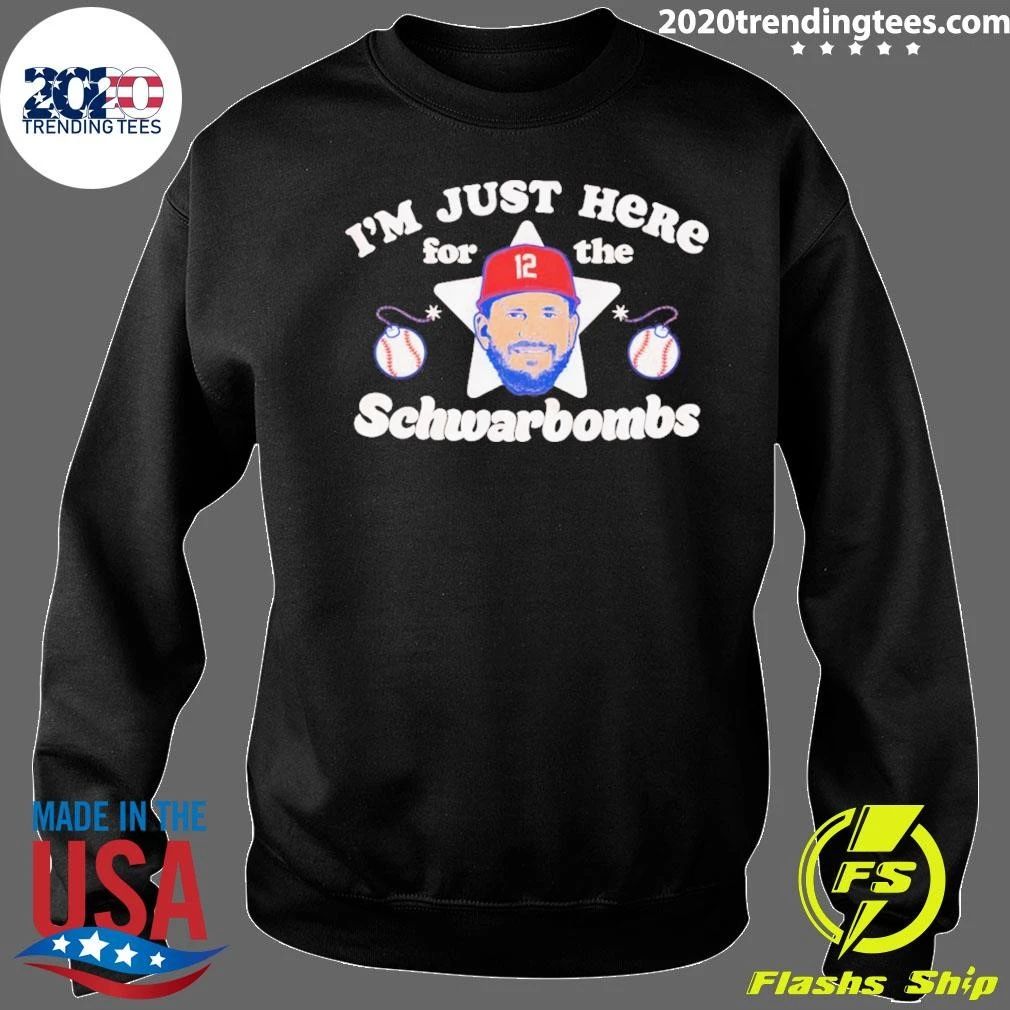 Kyle Schwarber Philadelphia Phillies Baseball I’m Just Here For The Schwarbombs Shirt