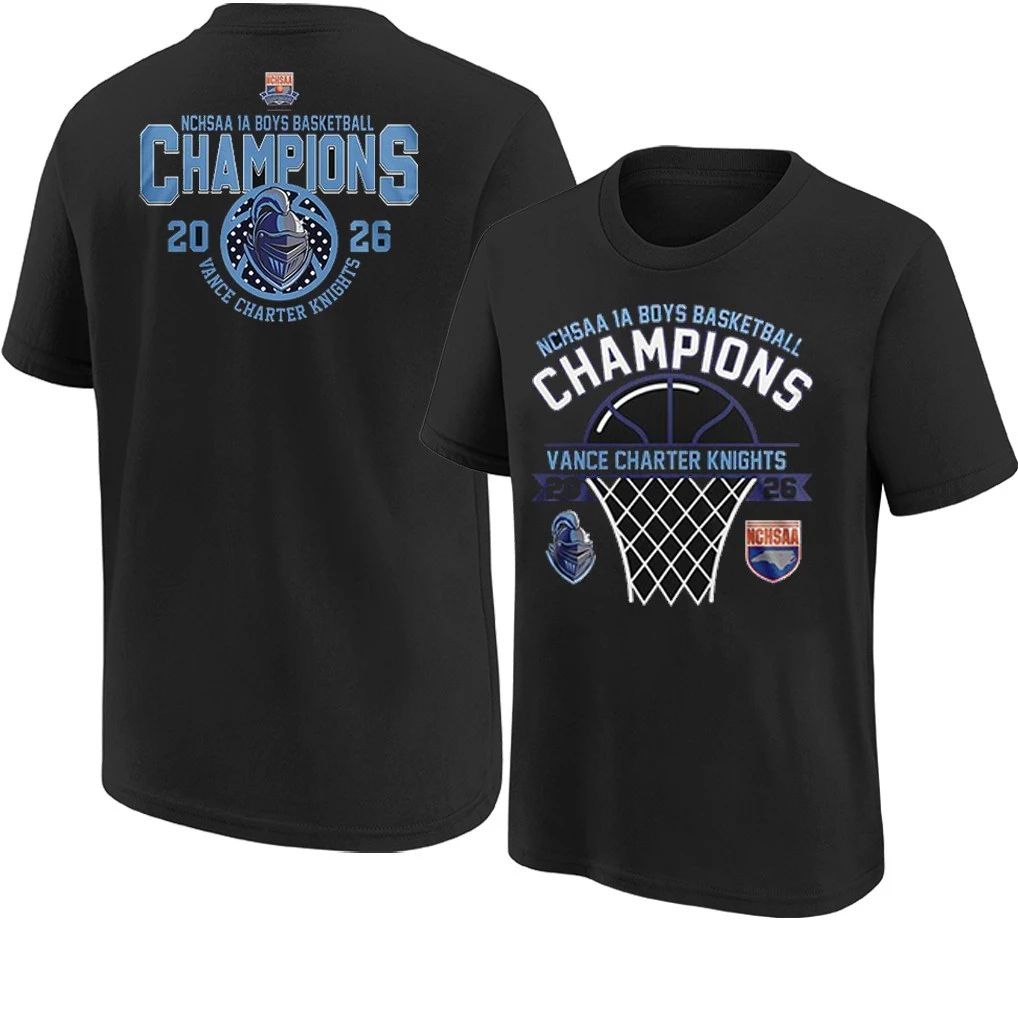 Vance Charter Knights 1A Boys Basketball Champions 2026 T-Shirt