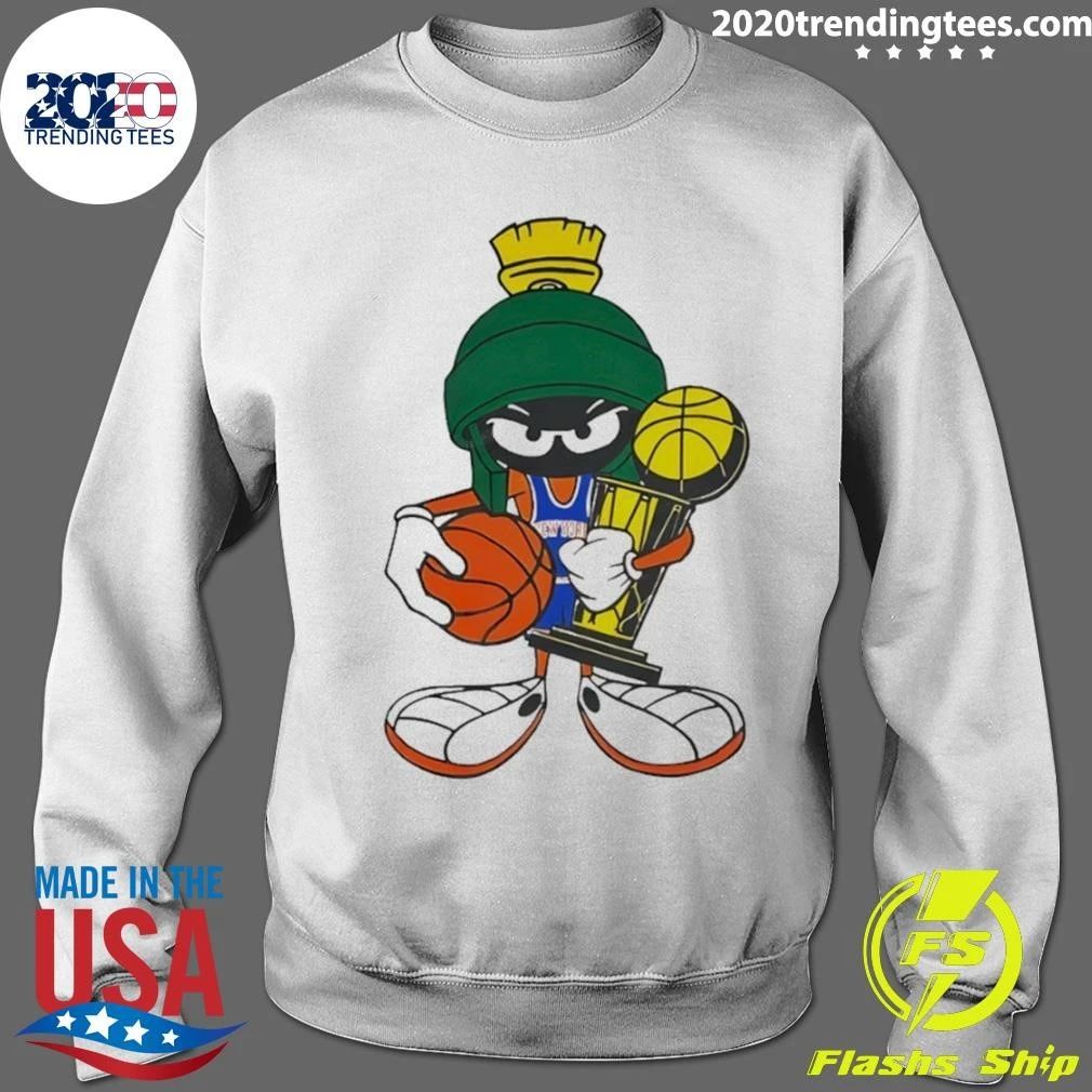 Marvin The Martian Holding New York Basketball Championship Trophy Shirt
