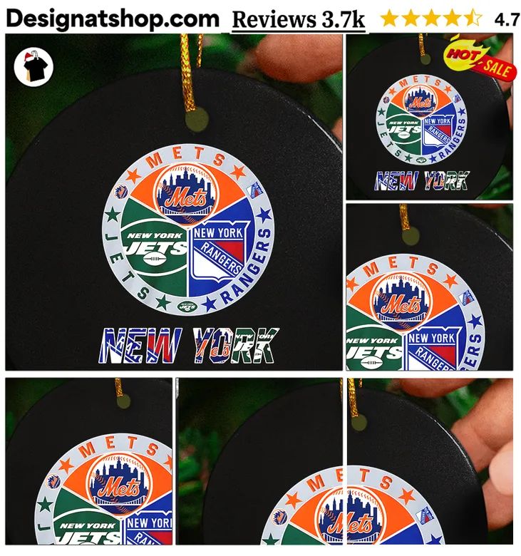 Mets Jets and Rangers logo sports New York team fan art shirt