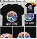 Mets Jets Rangers teams New York sports logo shirt