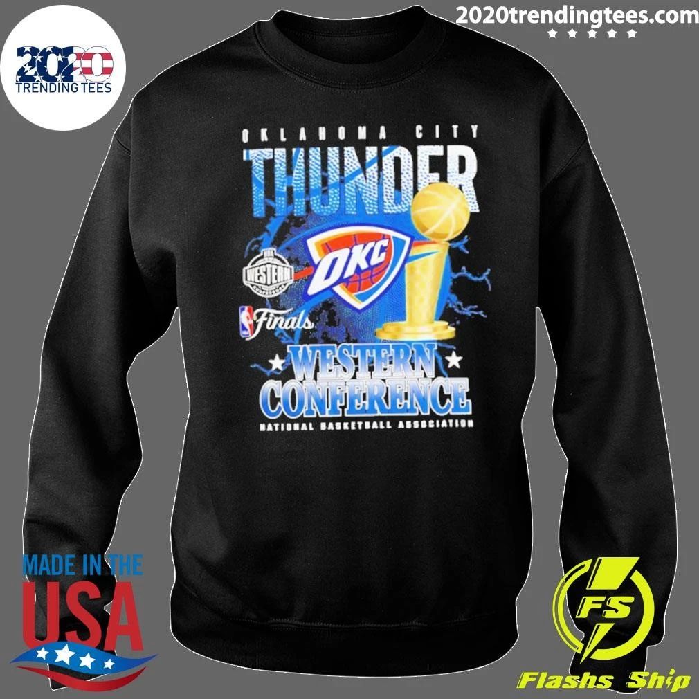 Oklahoma City Thunder 2026 Western Conference Finals Championship Celebration Trophy Shirt