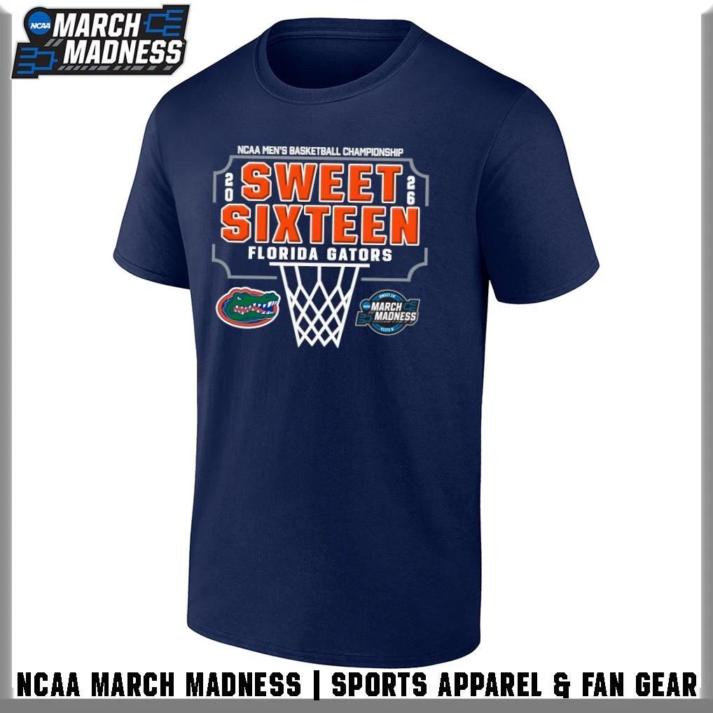 Florida Gators 2026 NCAA Men’s Basketball Tournament March Madness Sweet Sixteen T-Shirt