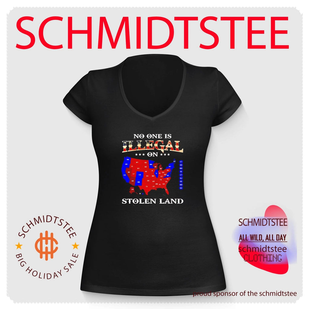 No One Is Illegal on Stolen Land immigration rights shirt