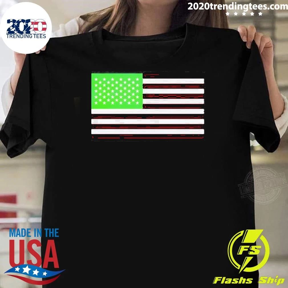 Algae Reflecting Pond United States National Flag Usa 4th Of July Shirt