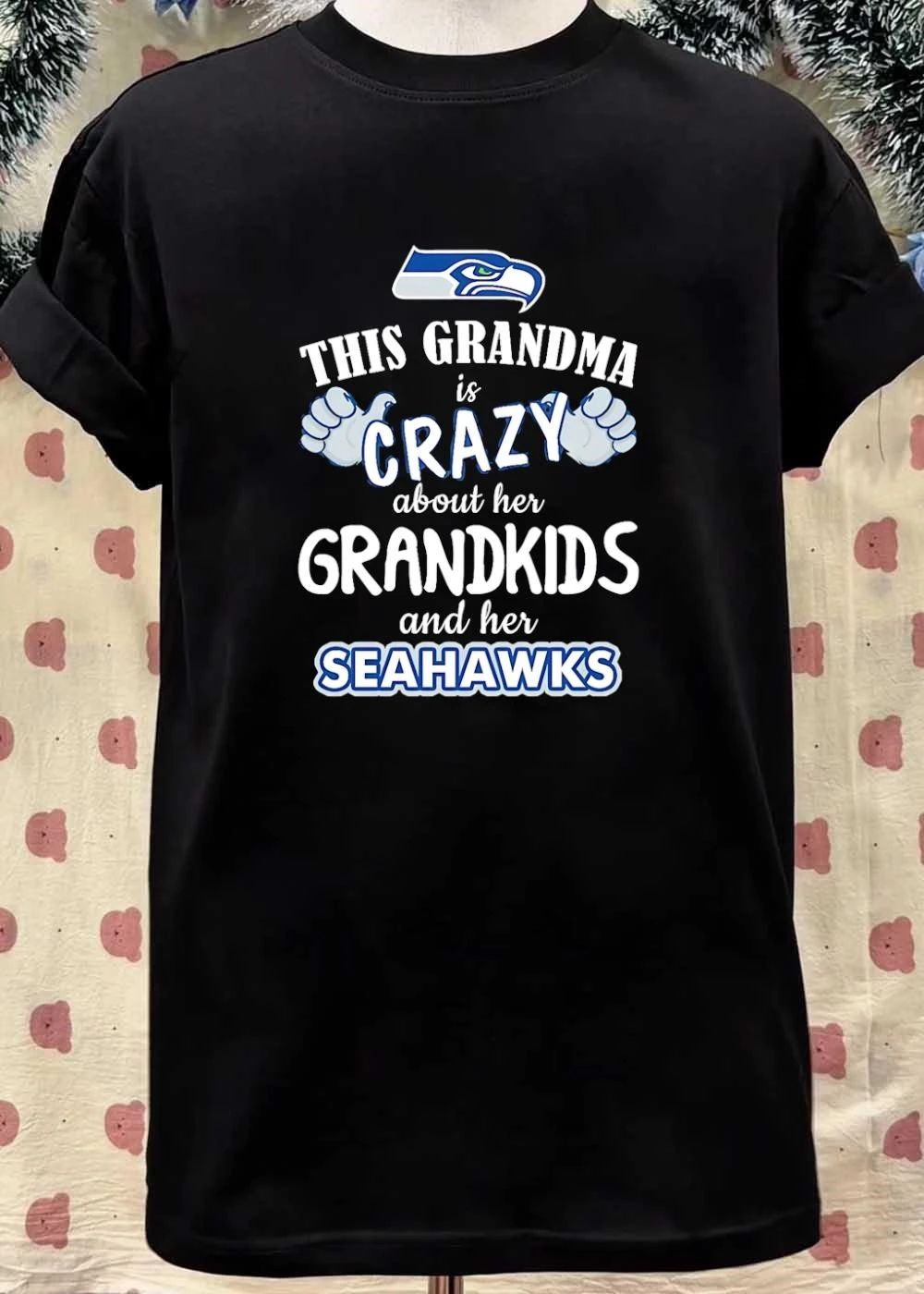 Grandma Gift Ideas Crazy about Grandkids and her Seahawks shirt