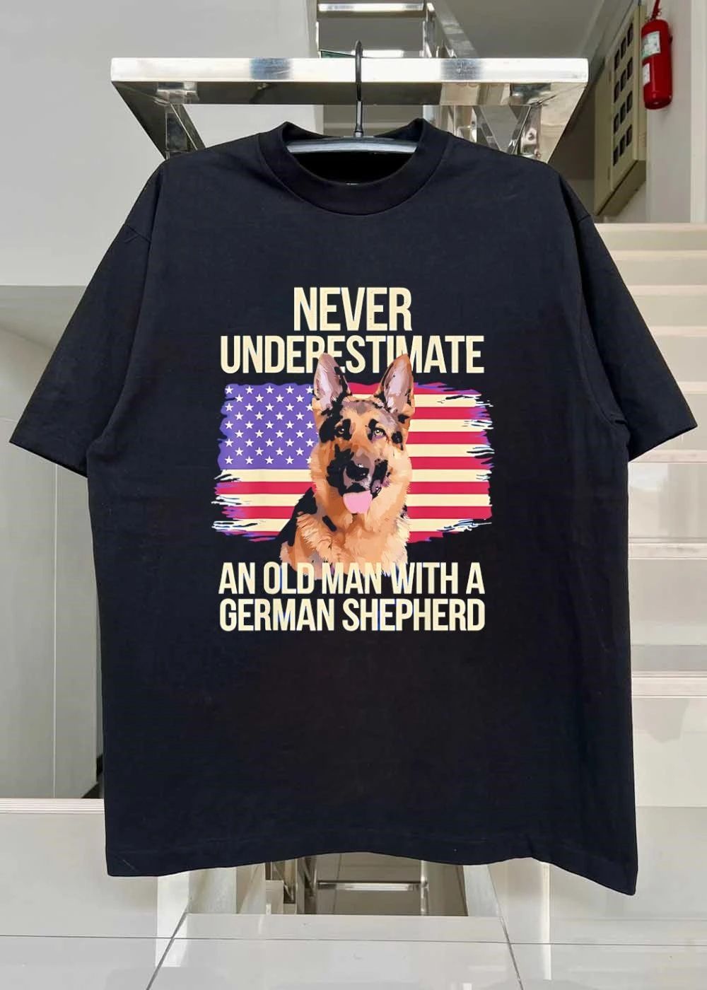 Never Underestimate an Old Man with a German Shepherd T-Shirt