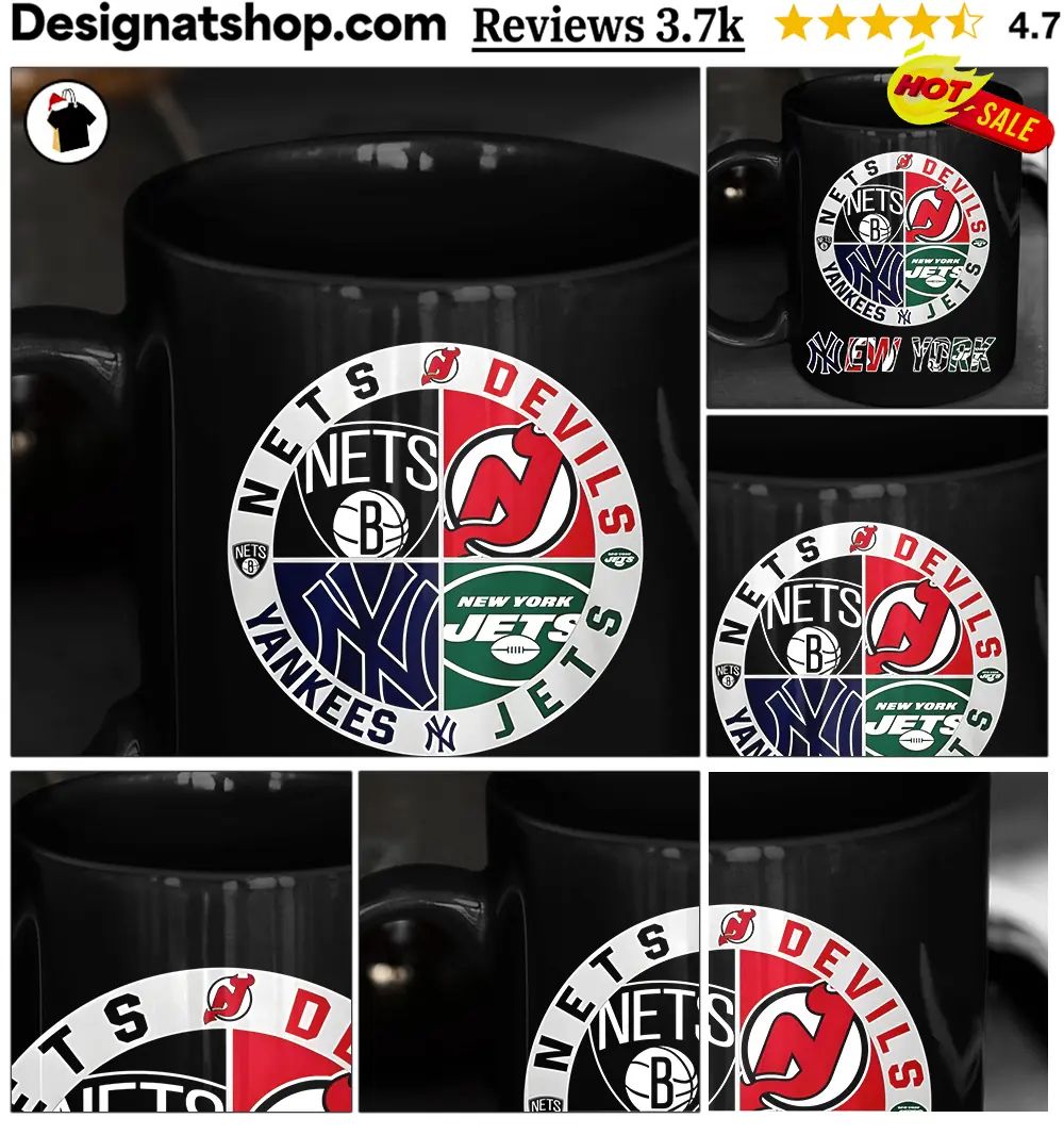 Nets Devils Yankees Jets New York team logo shirt