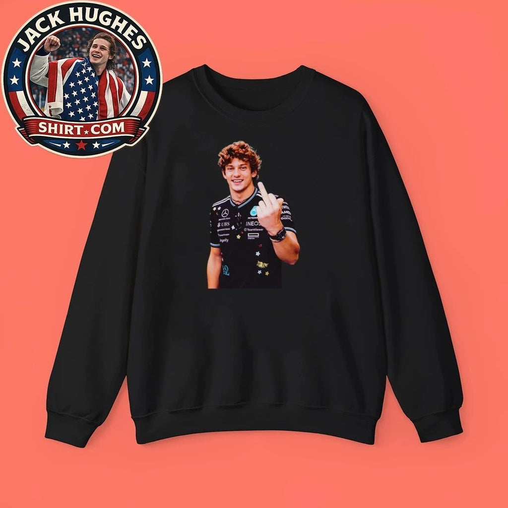 Kimi Antonelli F1 Flipping The Bird Retro Shirt