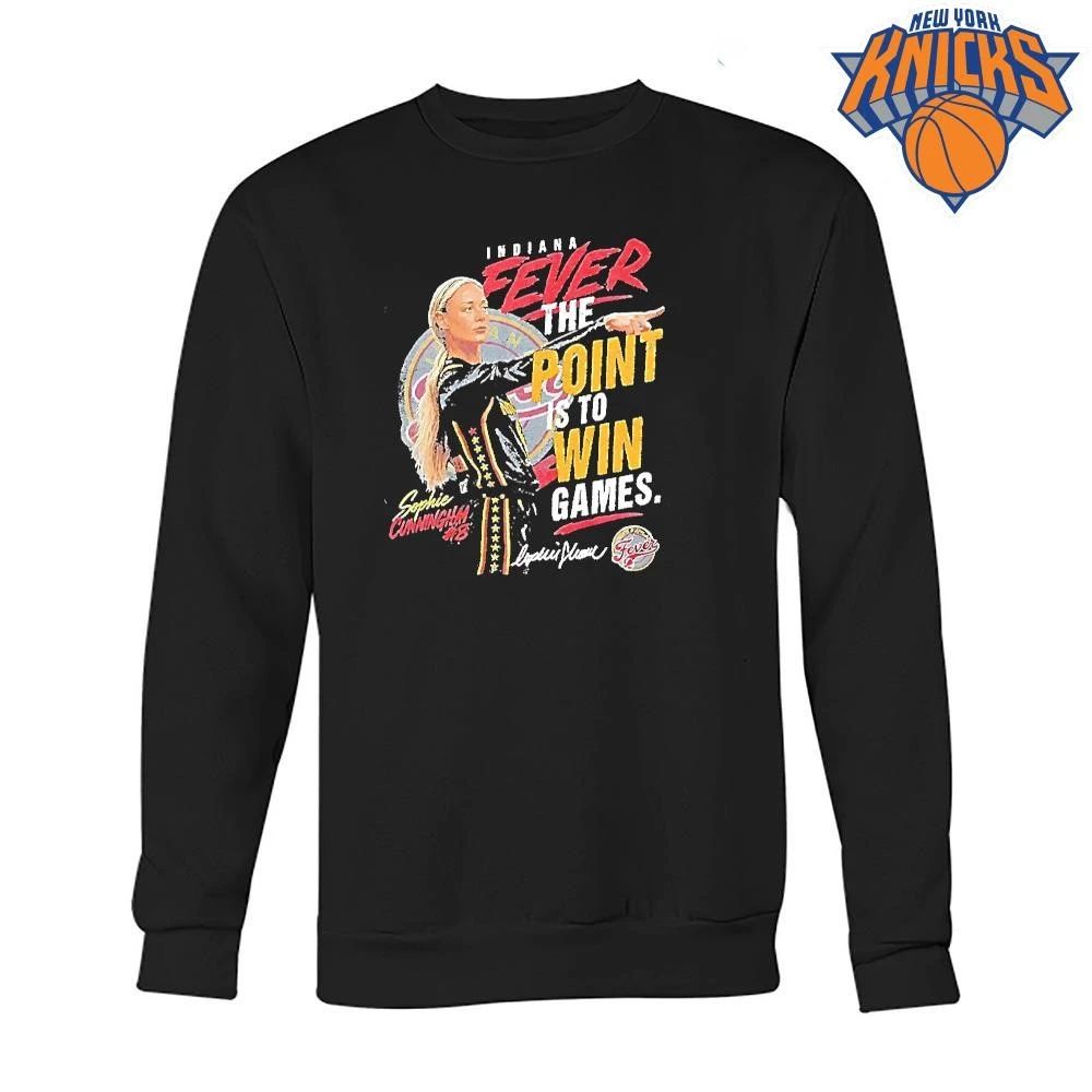 The Point Is To Win Games Sophie Cunningham Indiana Fever Basketball Wnba Signature Shirt