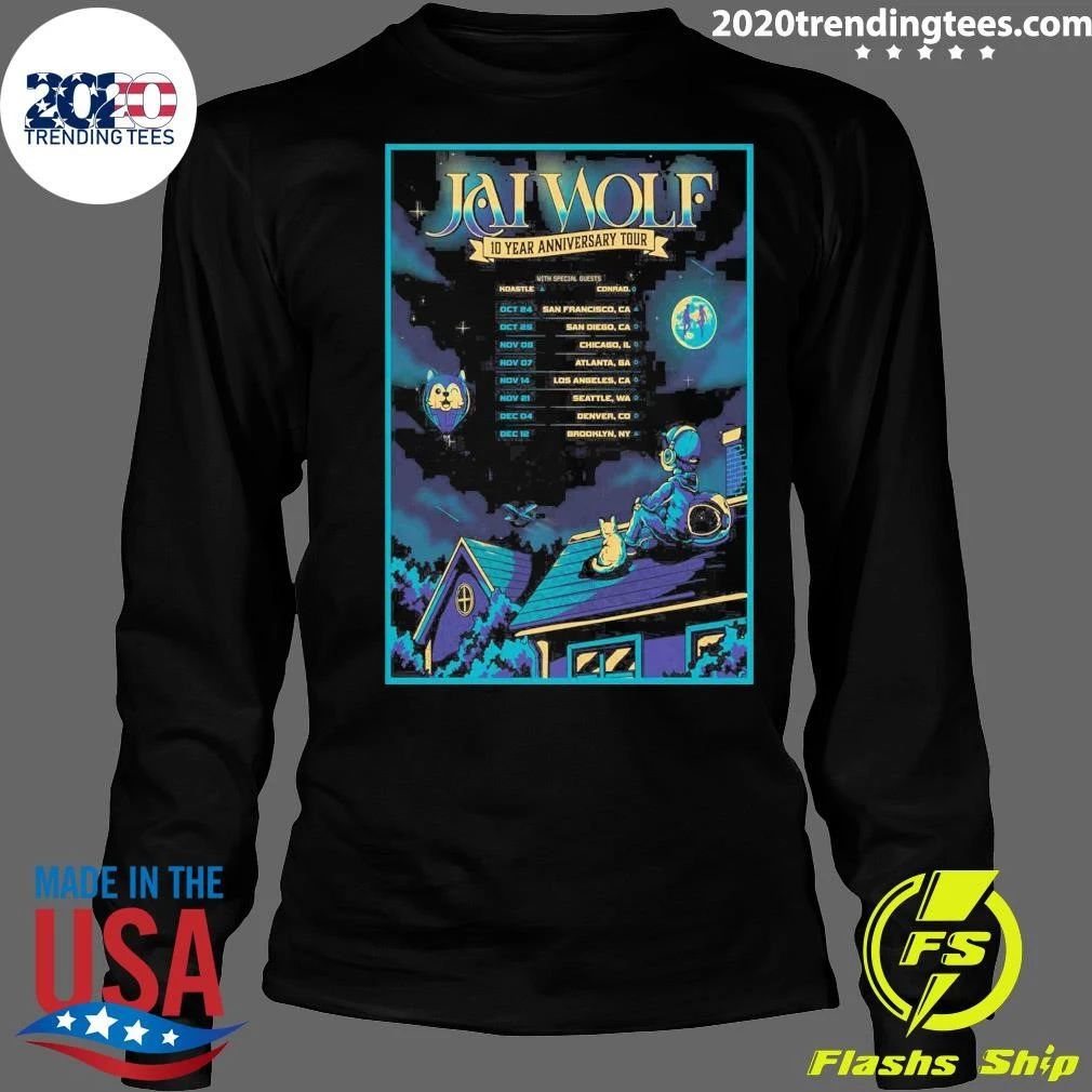 Jai Wolf 10 Year Anniversary 2026 Shows Shirt